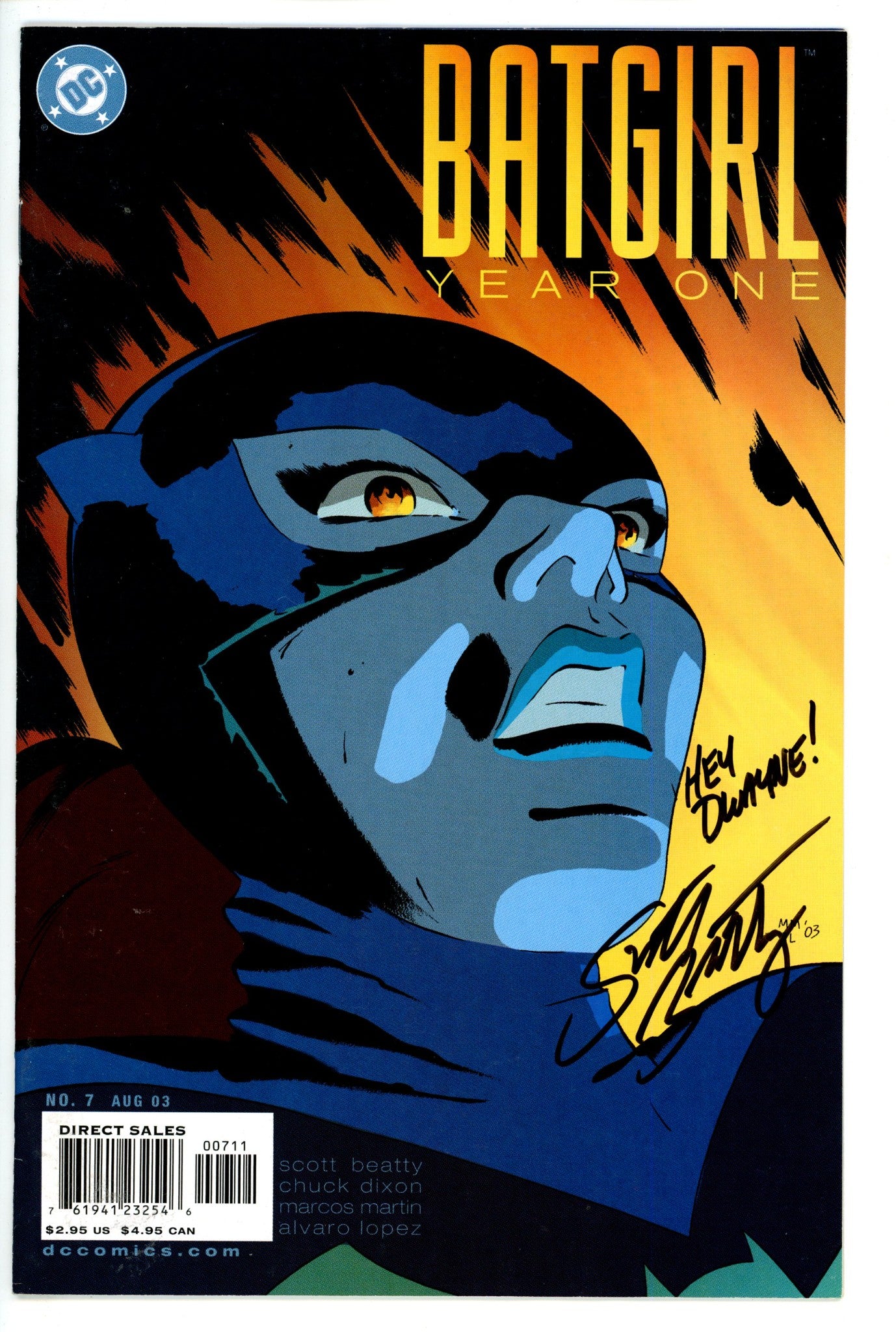 Batgirl Year One  7 Signed Beatty