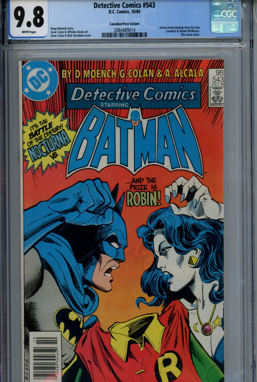 Detective Comics Vol 1 543 Canadian Price Variant CGC 9.8 (1984)
