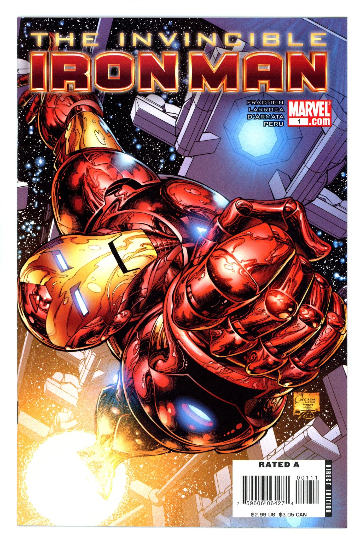 Invincible Iron Man Vol 1 1 Quesada Variant