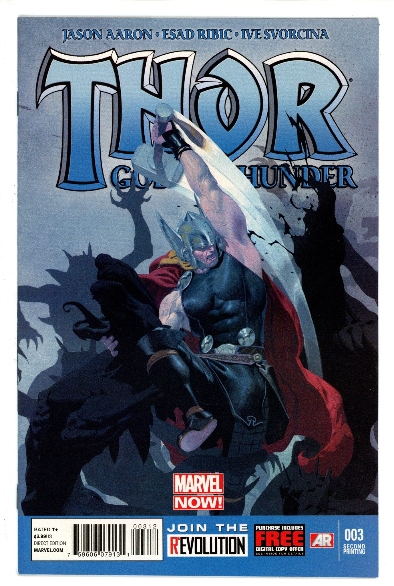 Thor: God of Thunder 3 2nd Print VF+
