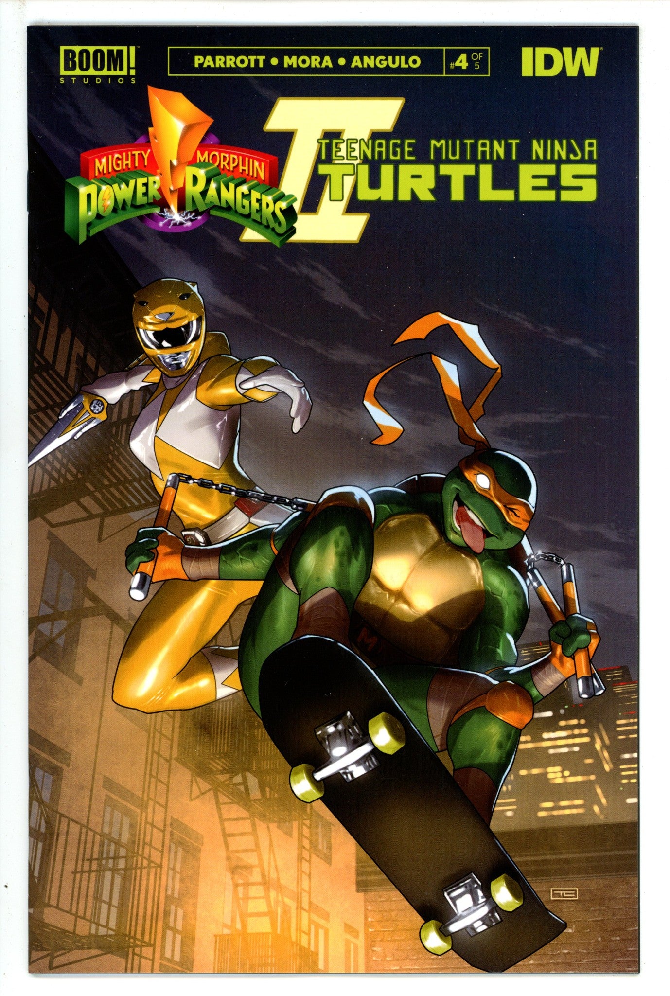 Mighty Morphin Power Rangers / Teenage Mutant Ninja Turtles II 4 Clarke Variant (2023)