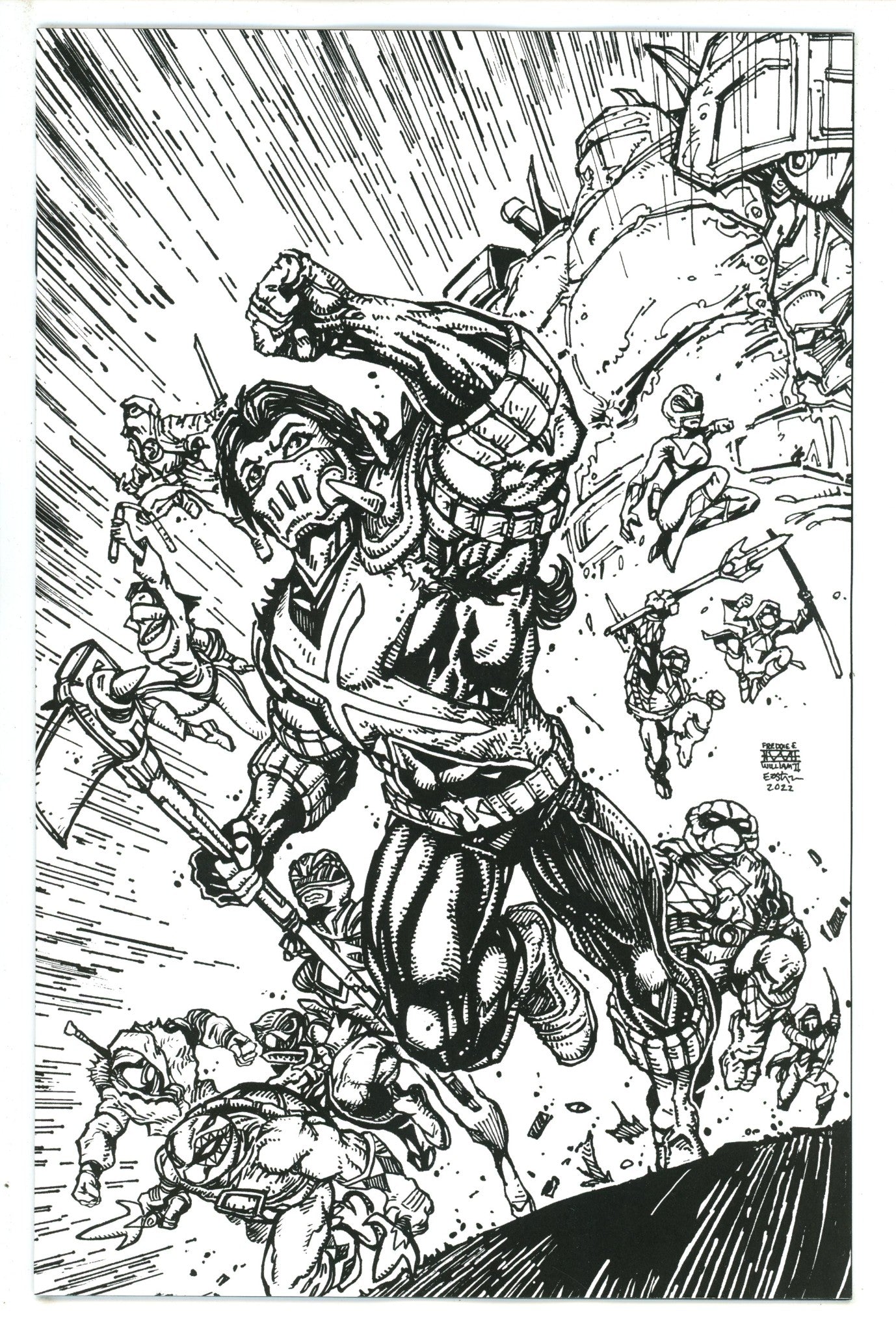 Mighty Morphin Power Rangers / Teenage Mutant Ninja Turtles II 4 Eastman Incentive Variant (2023)