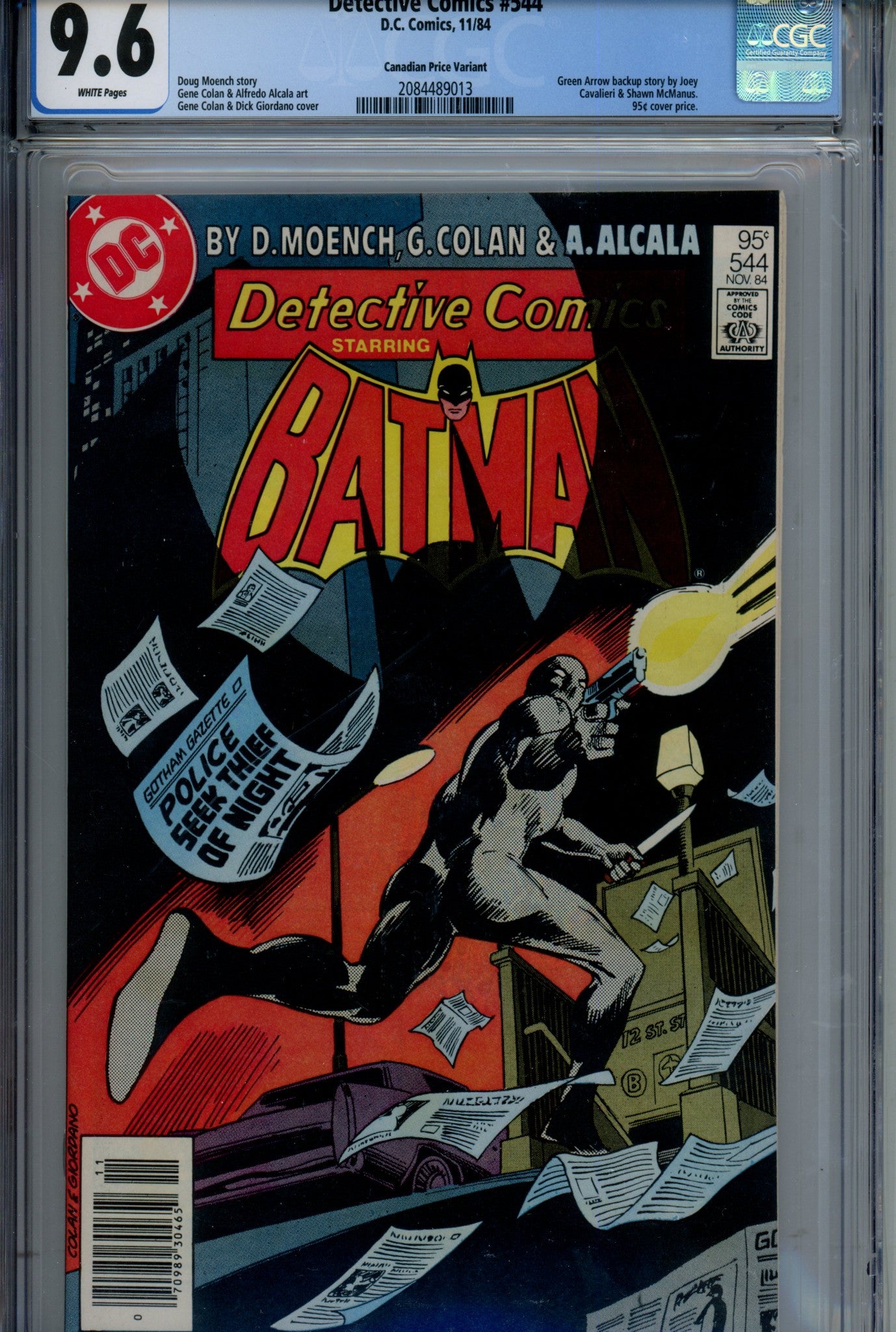 Detective Comics Vol 1 544 Canadian Price Variant CGC 9.6 (1984)
