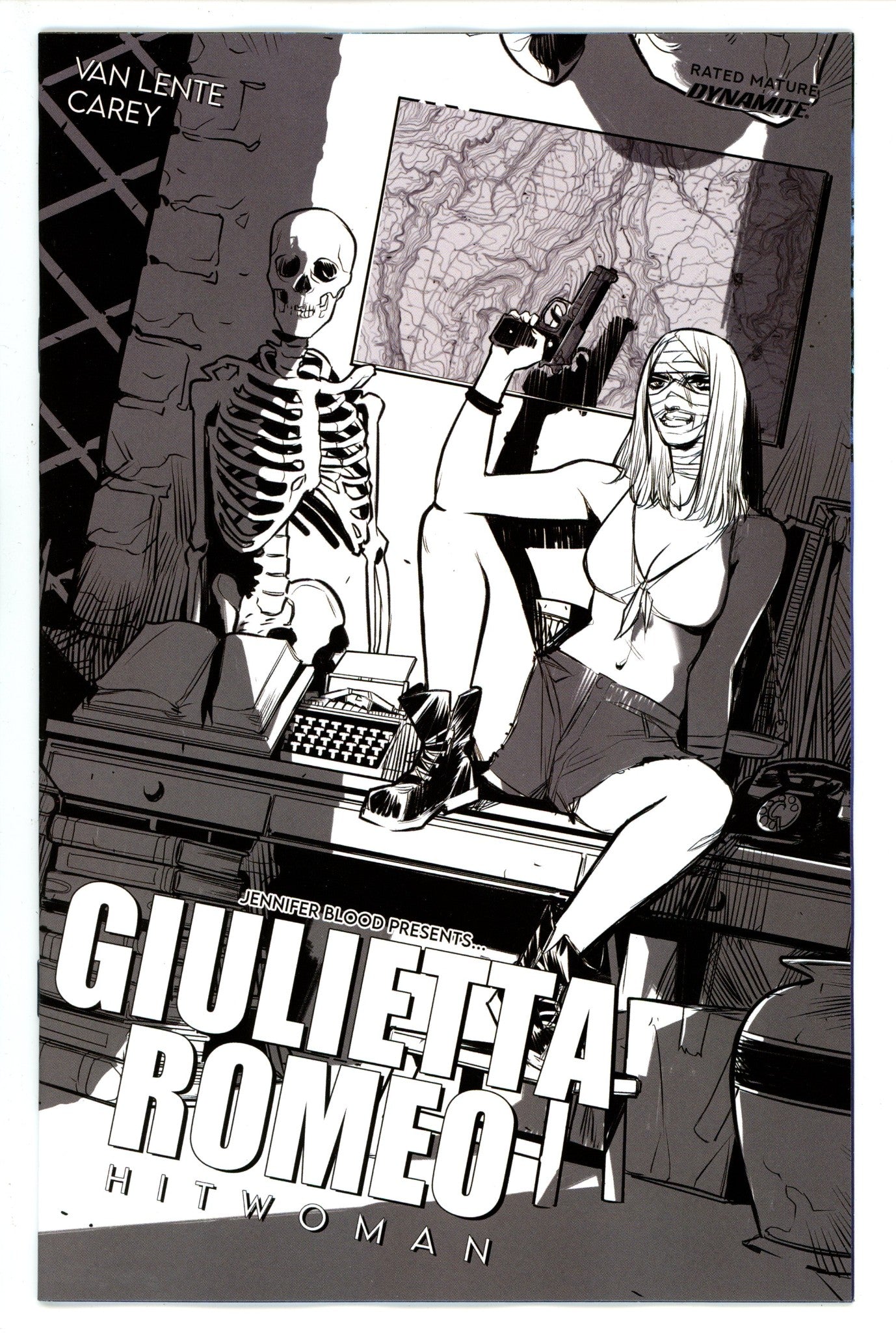 Jennifer Blood Presents Giulietta Romeo Hitwoman 1 Pinti B&W Incentive Variant (2022)