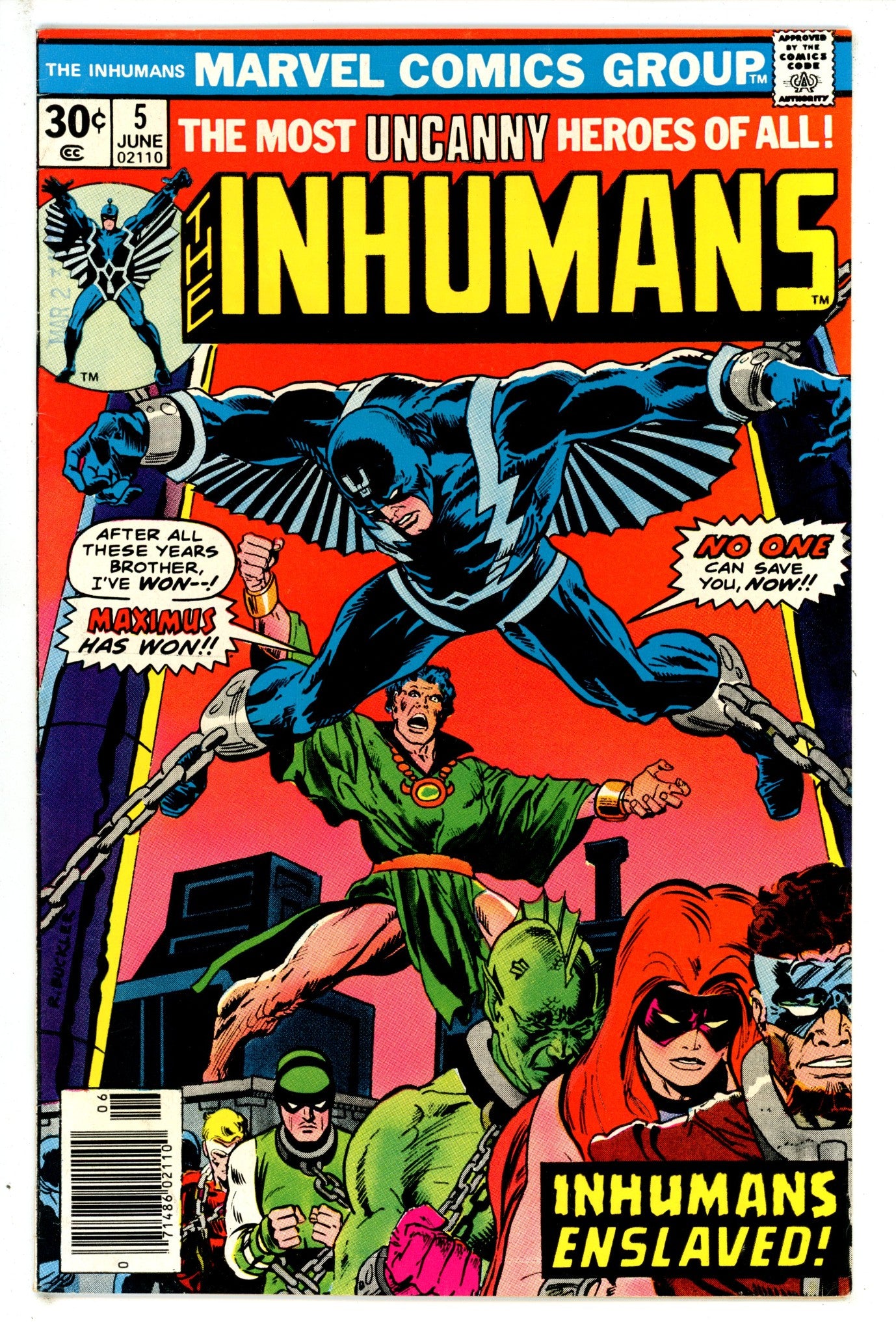 The Inhumans Vol 1 5 VF- (1976)