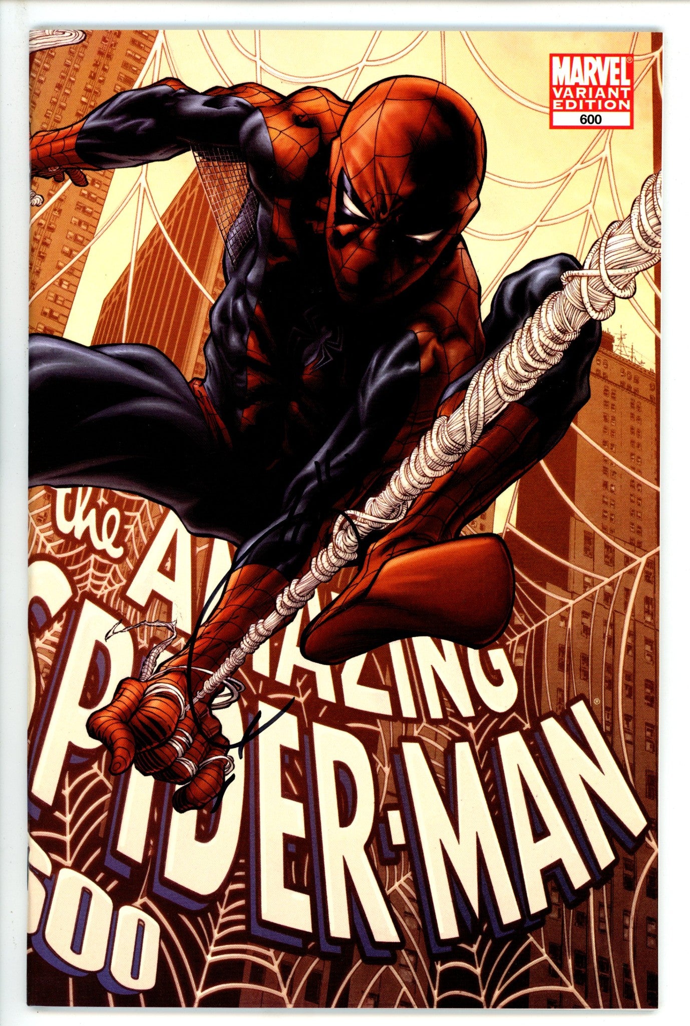The Amazing Spider-Man Vol 2 600 Quesada Variant Signed Quesada NM-