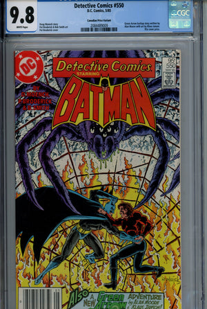 Detective Comics Vol 1 550 Canadian Price Variant CGC 9.8 (1985)