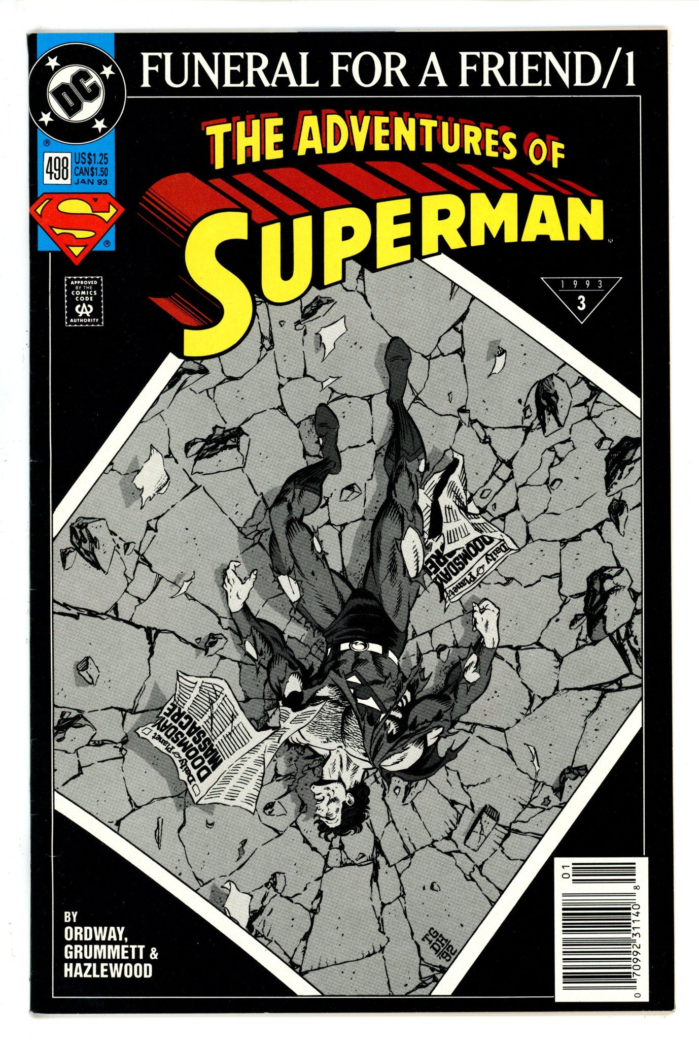 Adventures of Superman 498 Newsstand