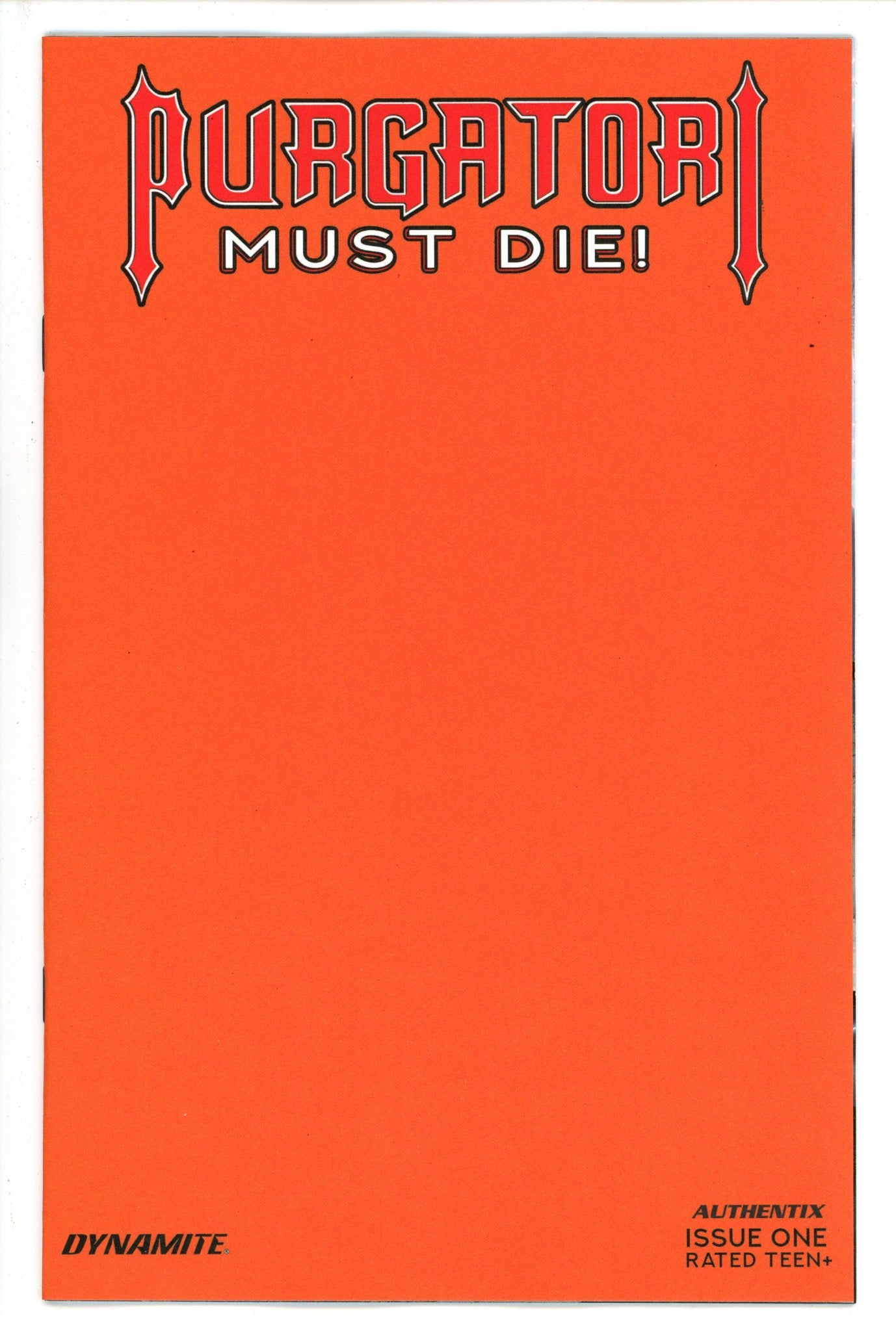 Purgatori Must Die 1 Blank Orange Variant (2023)