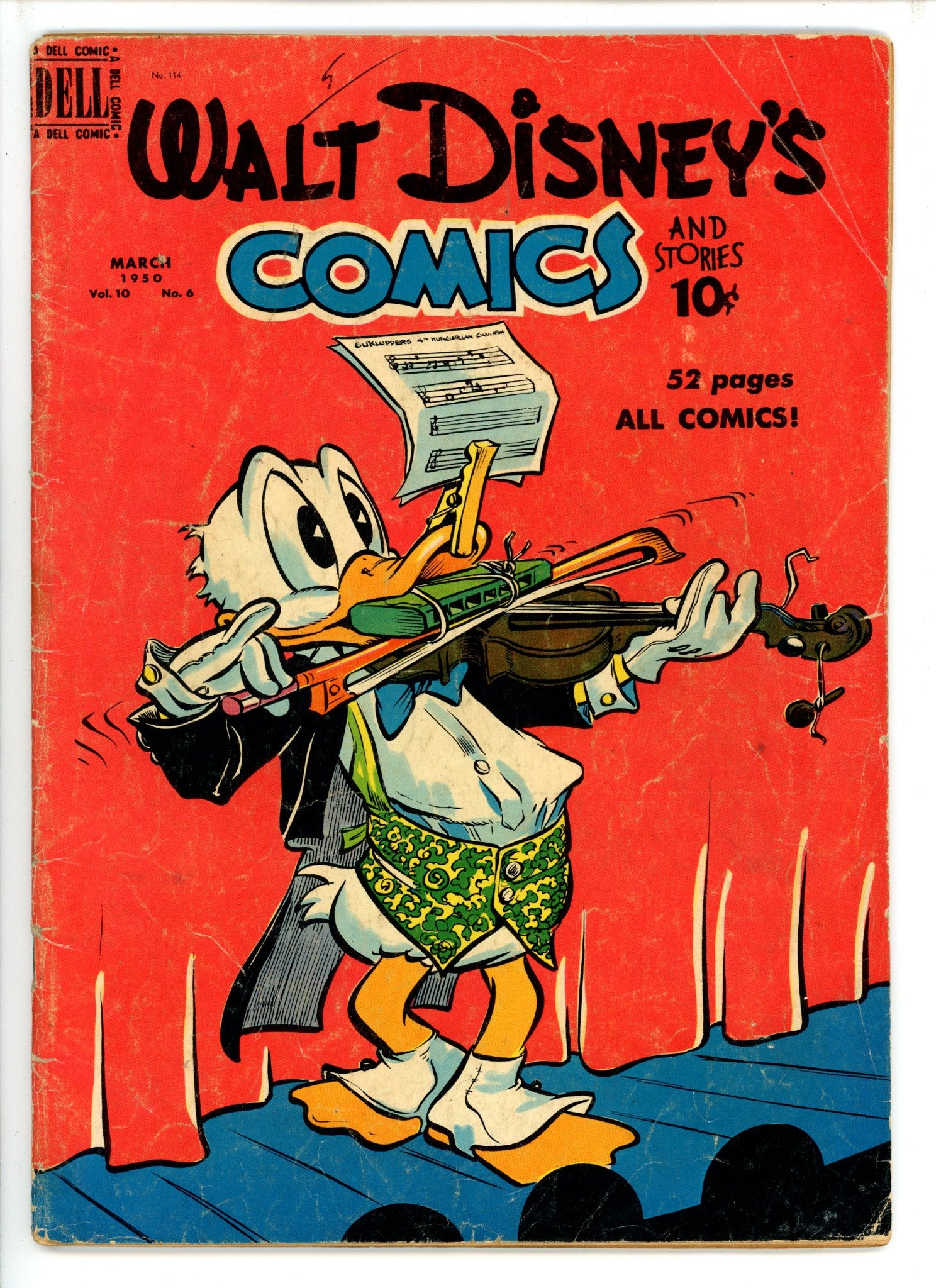 Walt Disney's Comics and Stories Vol 10 6 (114) GD+ (1950)