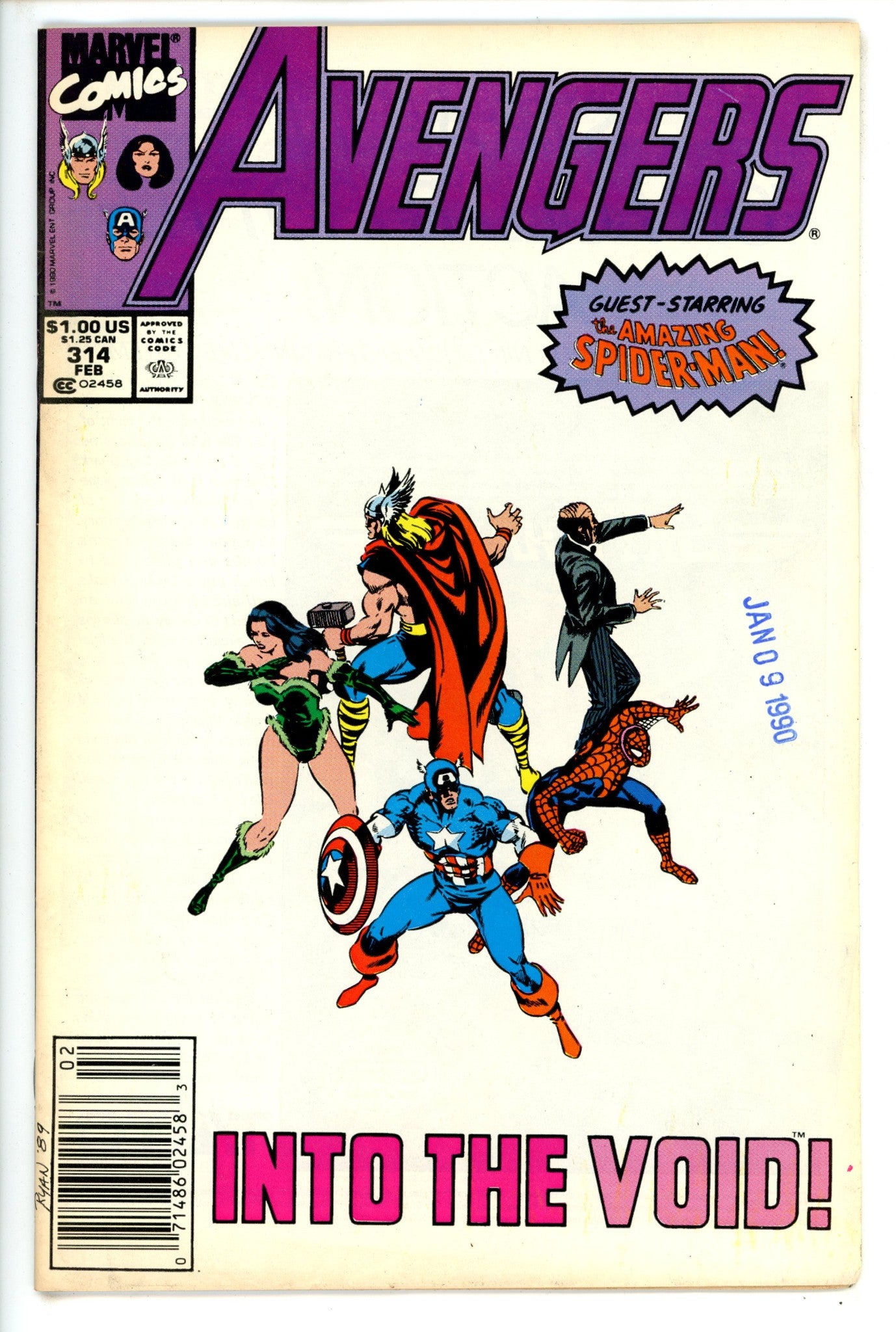 The Avengers Vol 1 314 Newsstand FN/VF