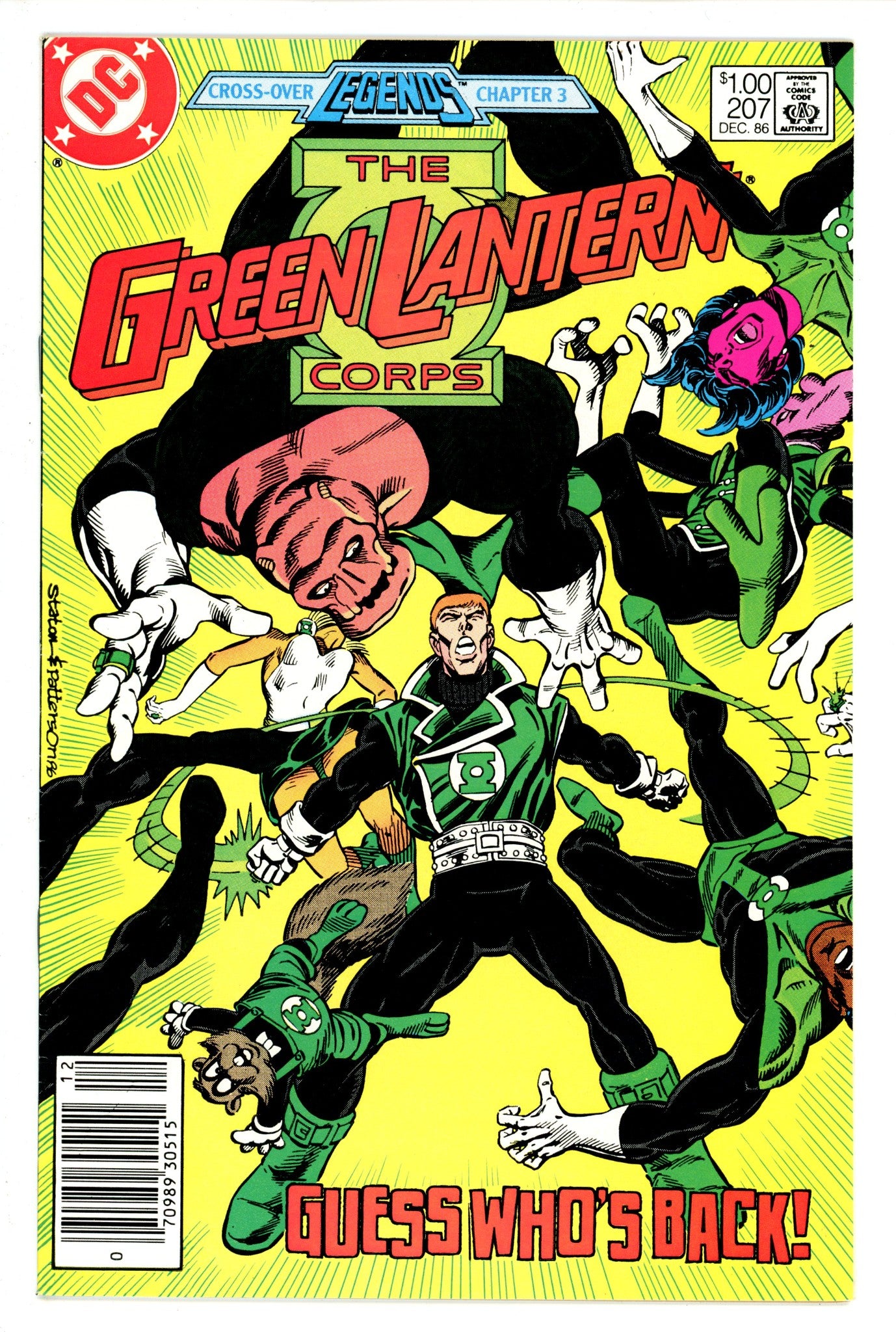 The Green Lantern Corps Vol 2 207 Canadian Price Variant VF- (1986)