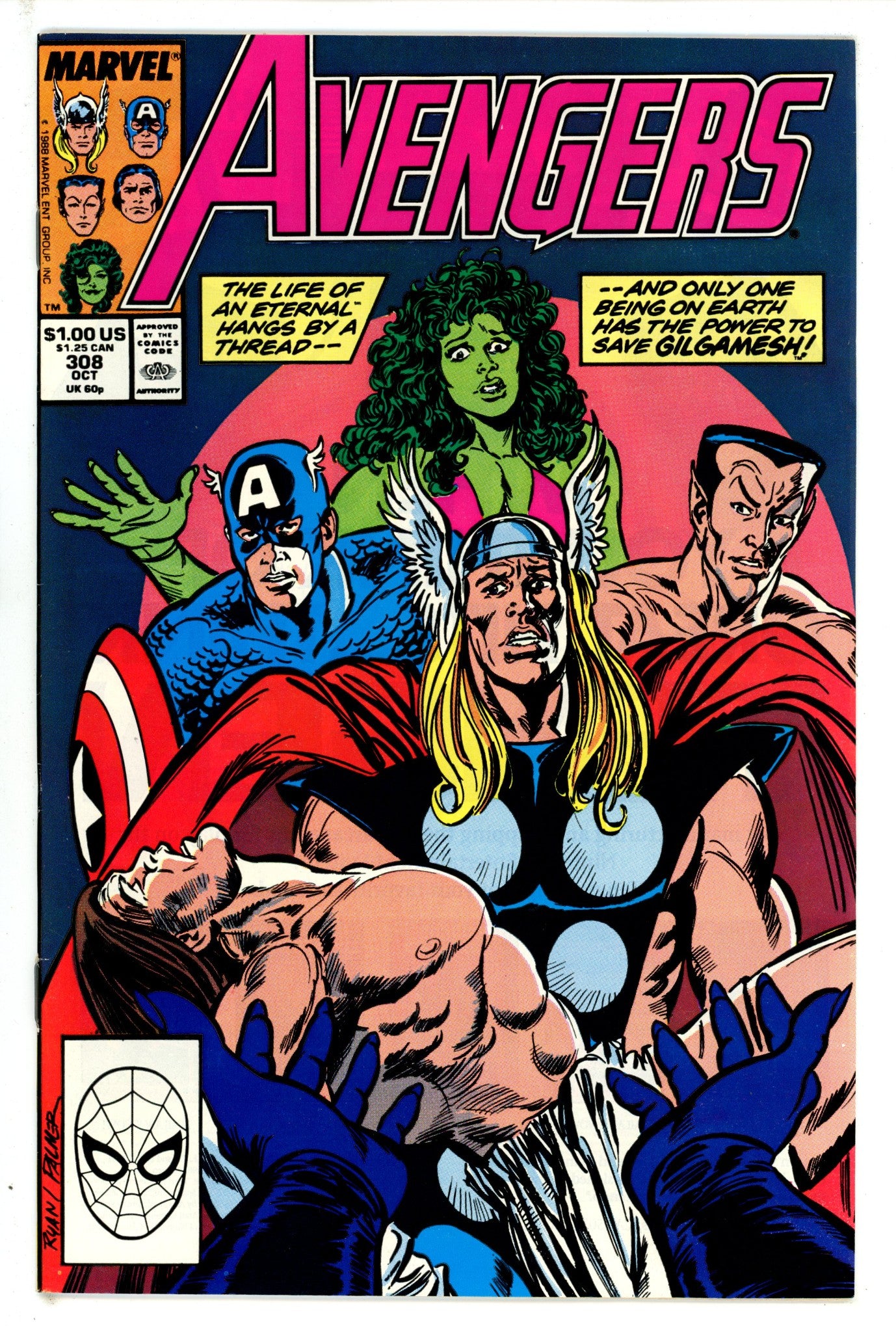 The Avengers Vol 1 308 Newsstand (1989)