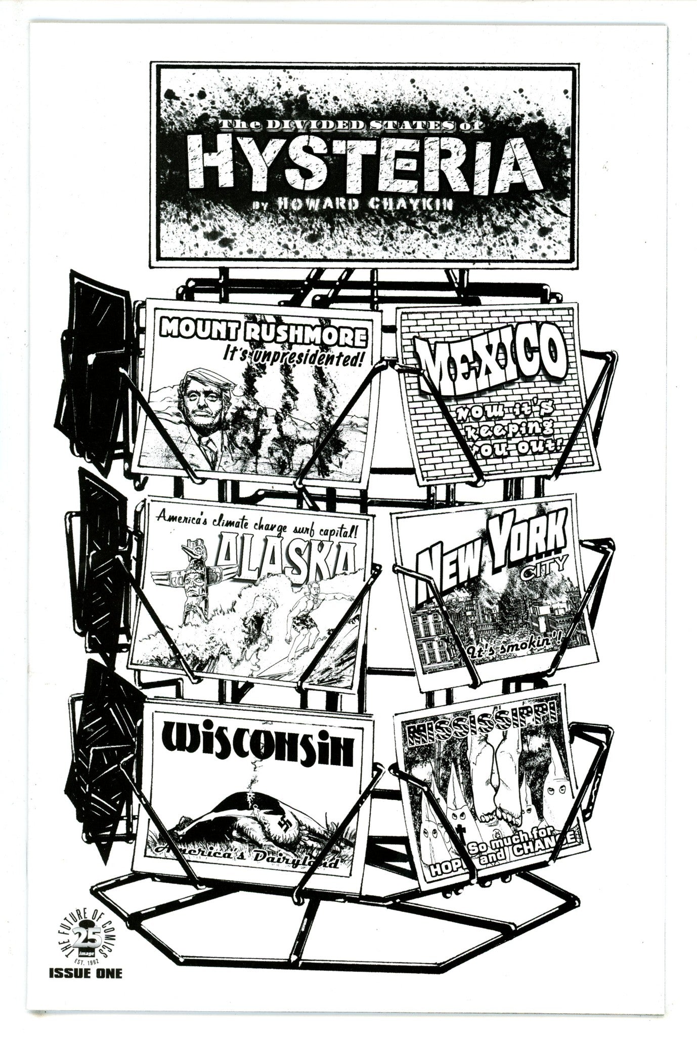 The Divided States of Hysteria 1 Chaykin B&W Variant VF/NM (2017)