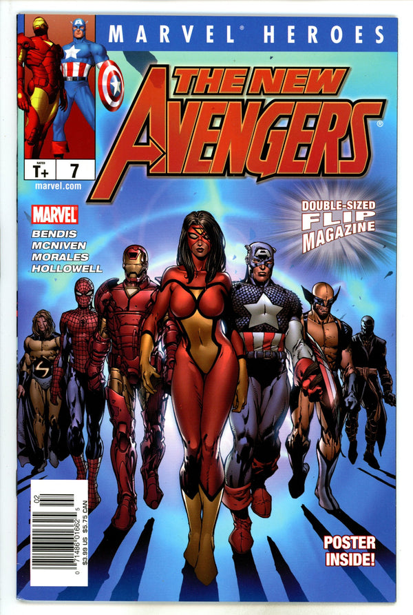 Marvel Heroes Flip Magazine - New Avengers 7 Newsstand VF+