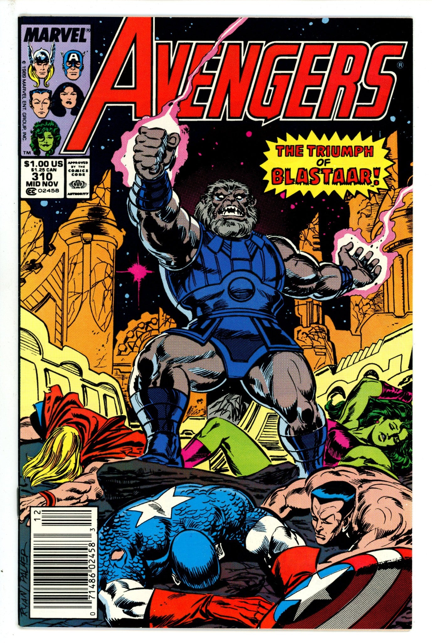 The Avengers Vol 1 310 Newsstand (1989)