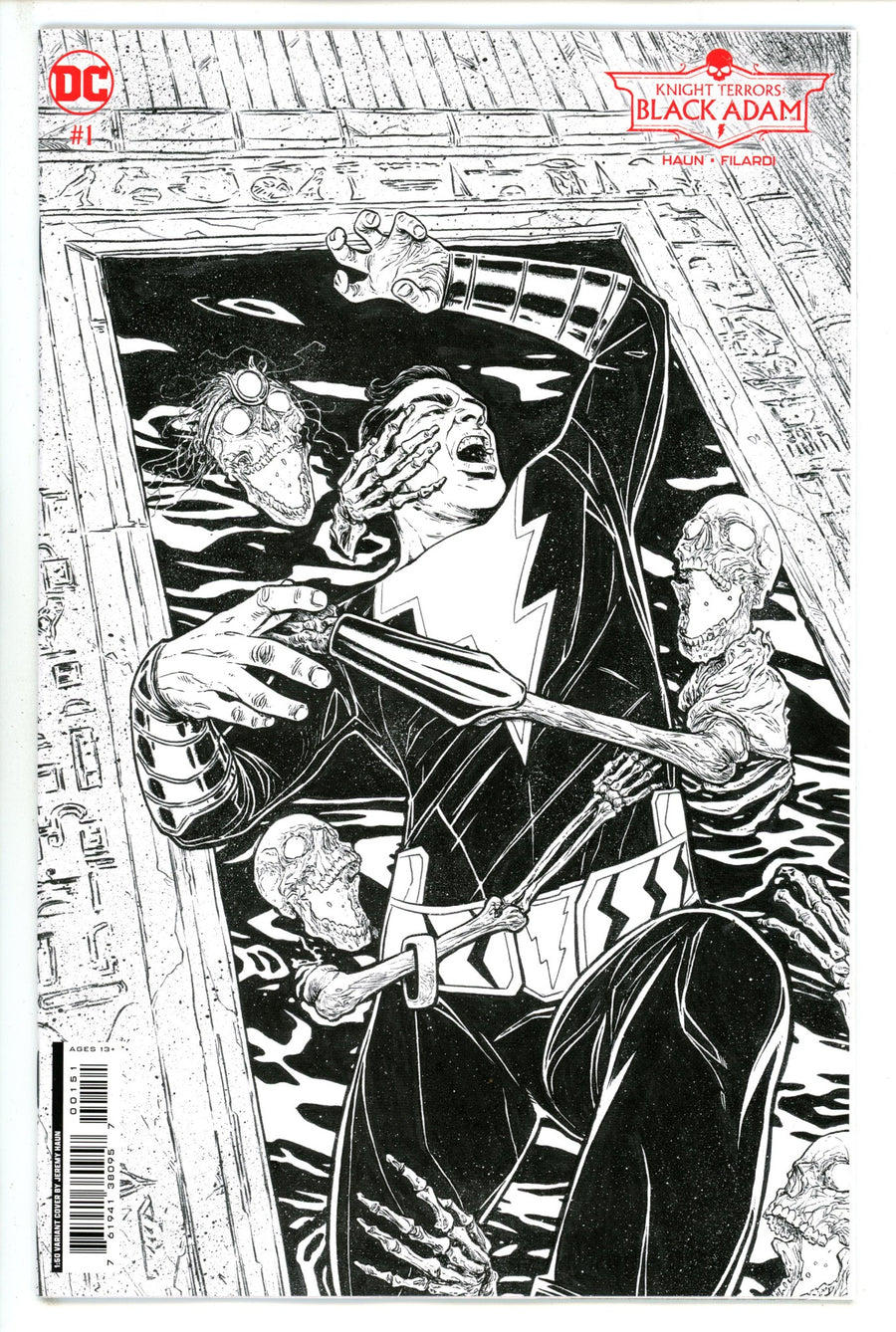Knight Terrors Black Adam 1 Haun B&W Incentive Variant NM+ (2023)