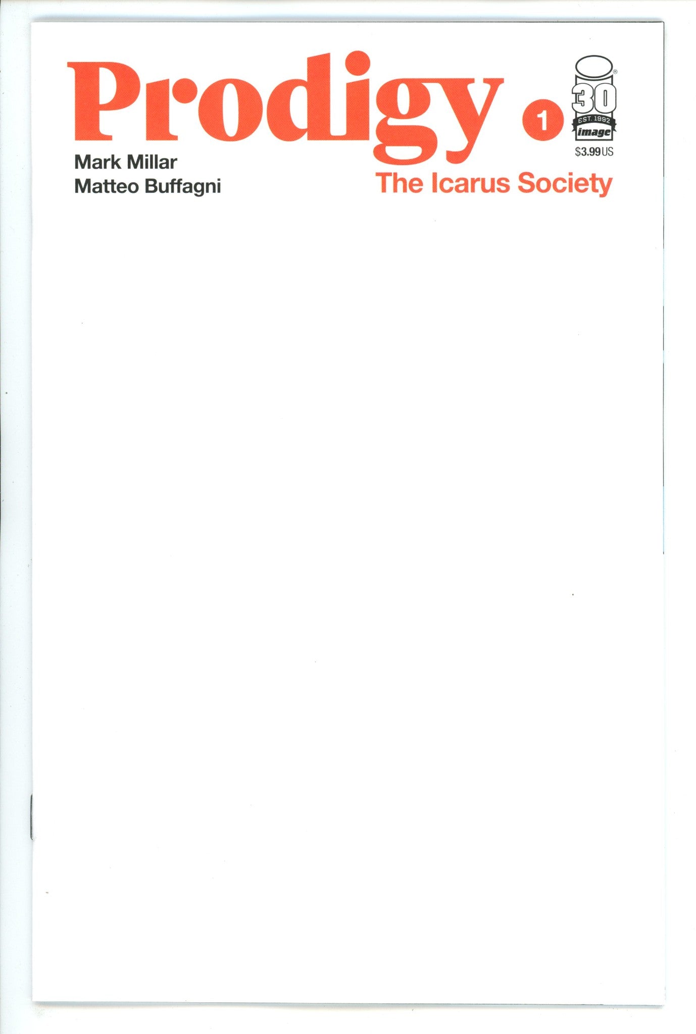 Prodigy Icarus Society 1 Blank Variant (2022)