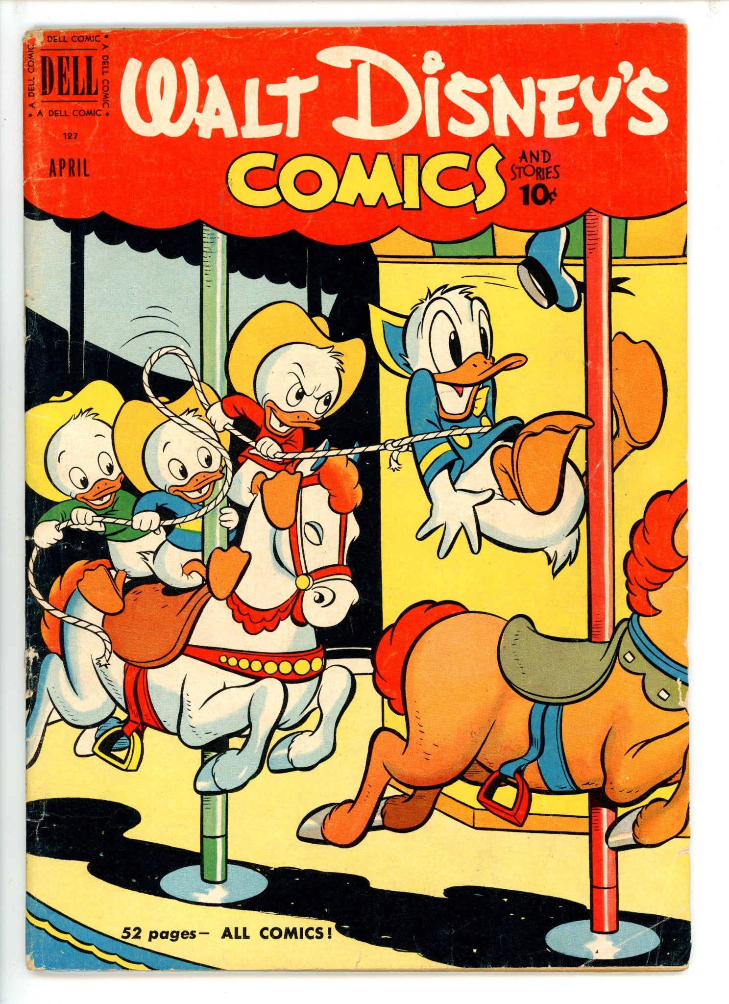 Walt Disney's Comics and Stories Vol 11 7 (127) Cover Detached (1951)