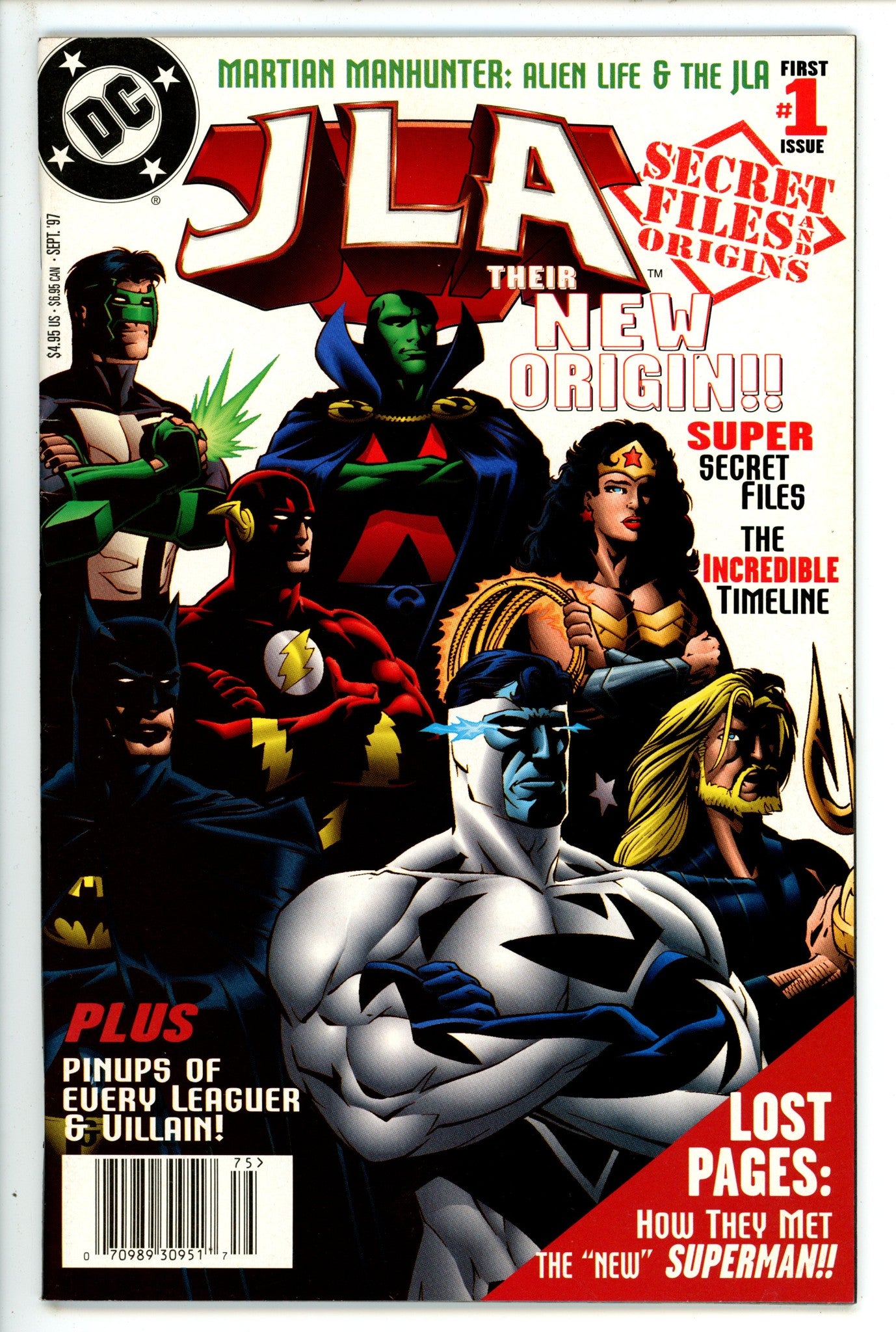 JLA Secret Files 1 Newsstand VF- (1997)