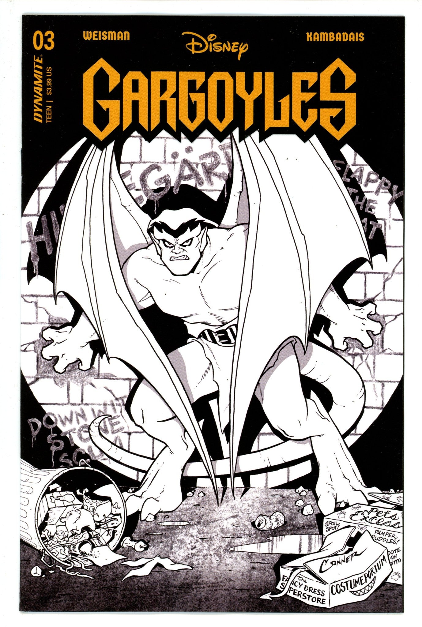 Gargoyles 3 Conner B&W Incentive Variant VF/NM (2023)