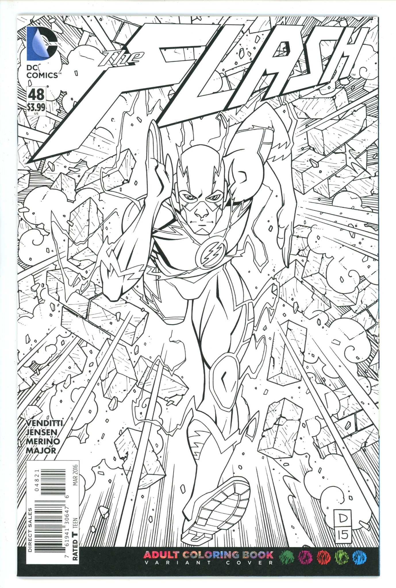 The Flash Vol 4 48 Adult Coloring Book Variant (2016)