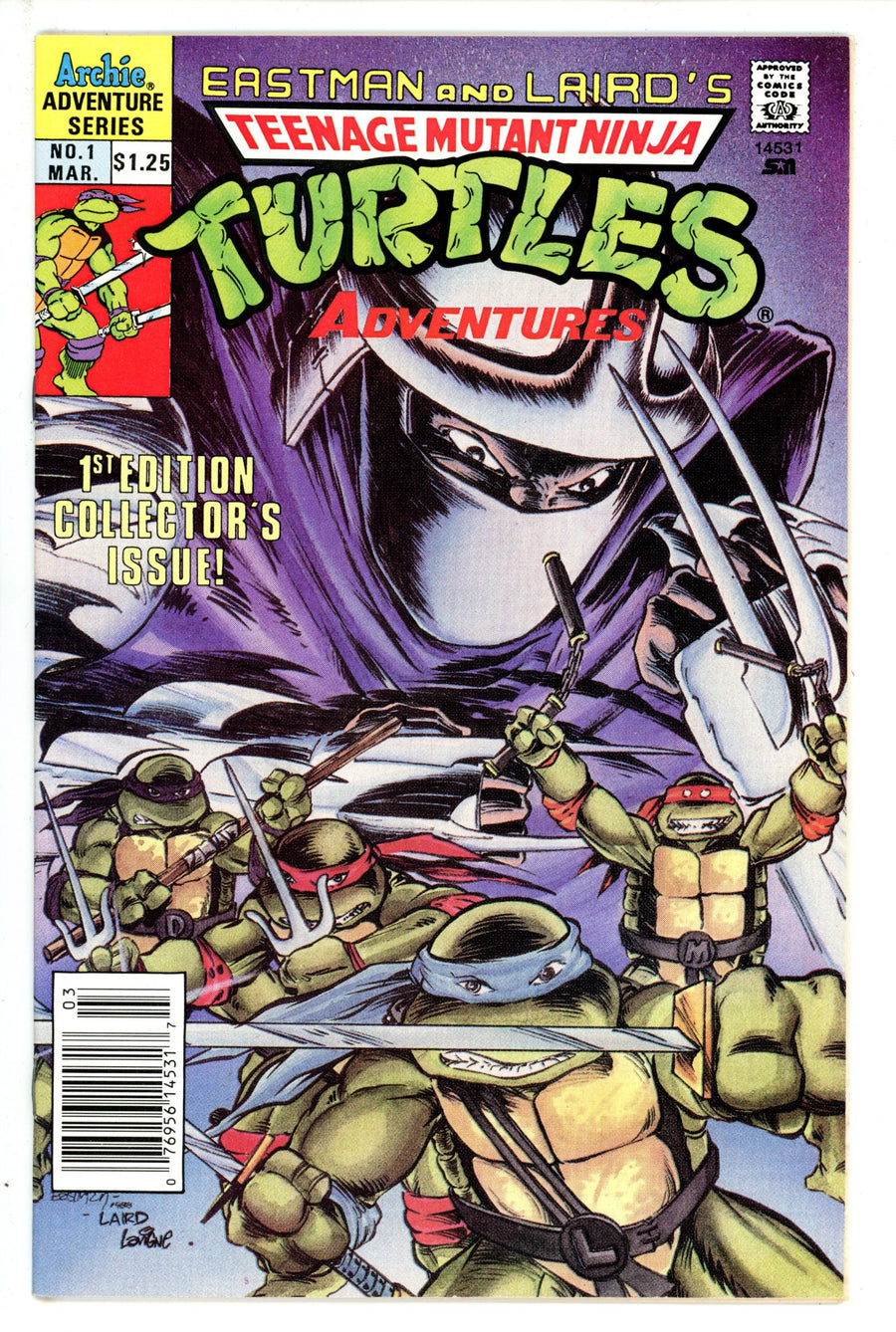 Teenage Mutant Ninja Turtles Adventures Vol 2 1 Newsstand Canadian Price Variant VF+ (1989)