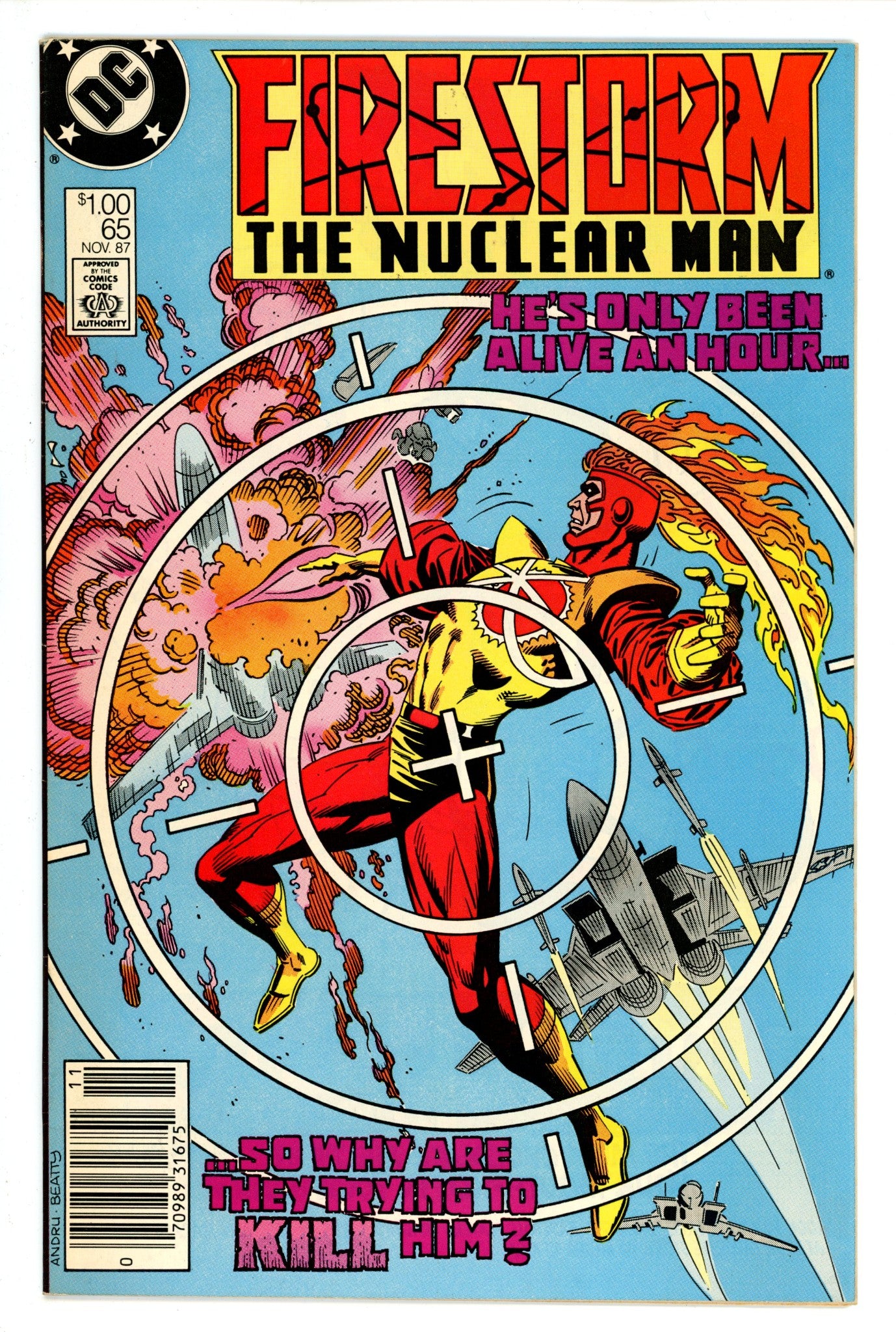 Firestorm the Nuclear Man Vol 2 65 Canadian Price Variant VF+ (1987)