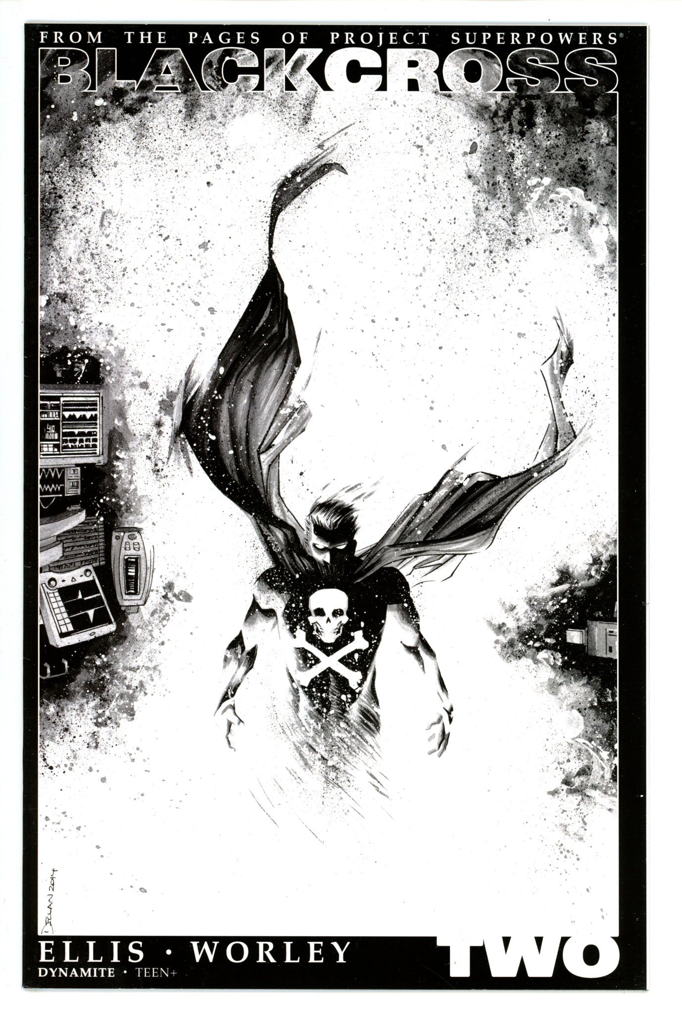 Project Superpowers: Blackcross 2 Shalvey B&W Incentive Variant VF (2015)