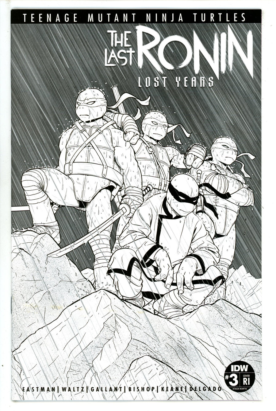 Teeange Mutant Ninja Turtles: The Last Ronin - The Lost Years 3 Mckelvie B&W Incentive Variant NM (2023)