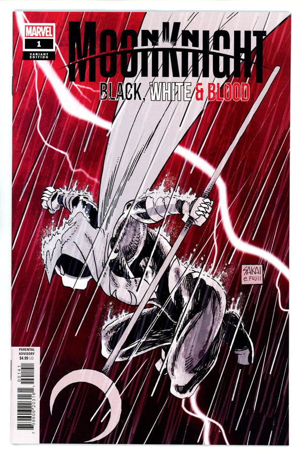 Moon Knight Black White Blood 1 Sakai Variant NM (2022)