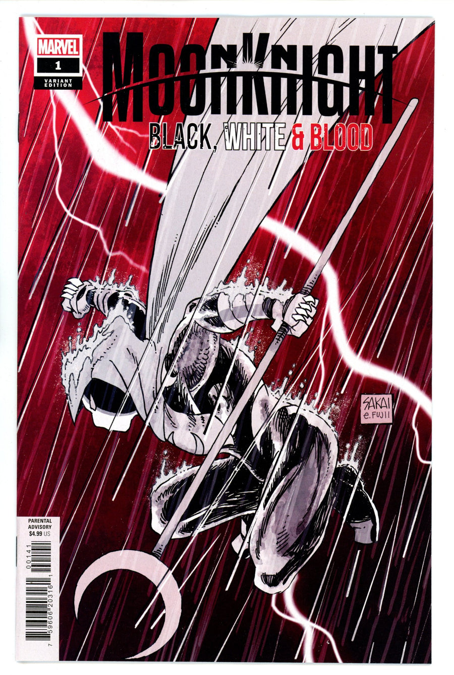 Moon Knight Black White Blood 1 Sakai Variant NM (2022)
