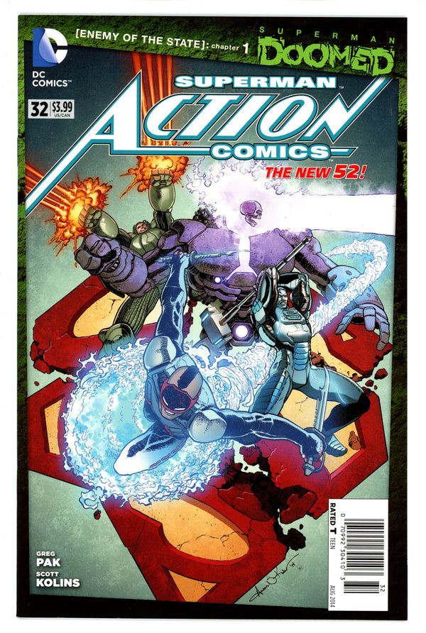 Action Comics Vol 2 32 Newsstand VF+