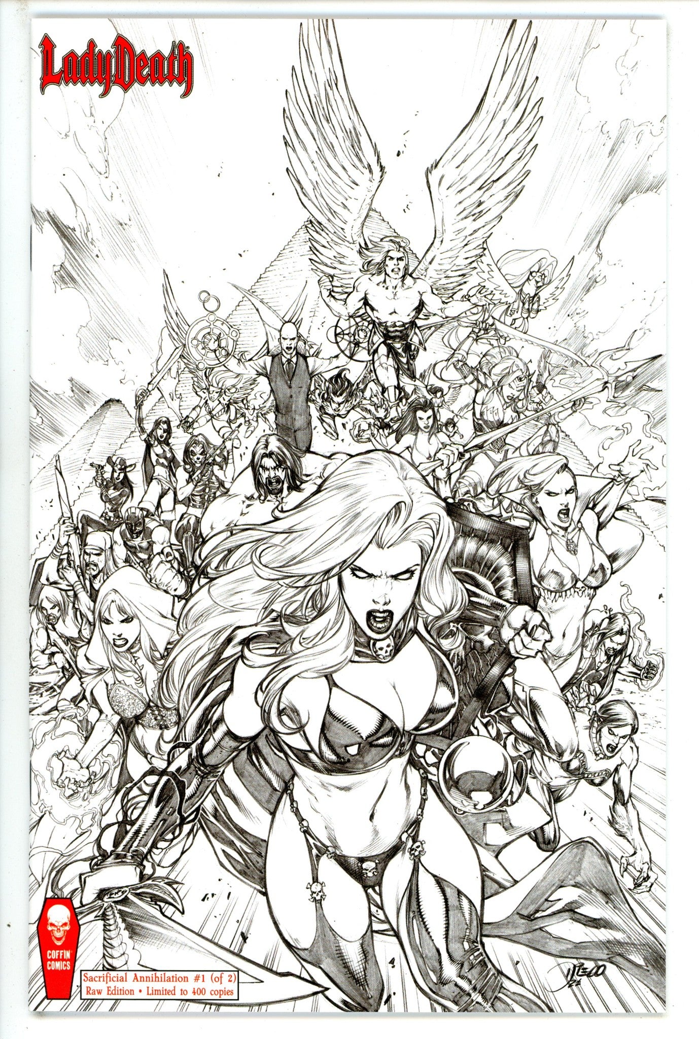 Lady Death Sacrificial Annihilation 1 Raw Edition Sketch Variant NM (2023)