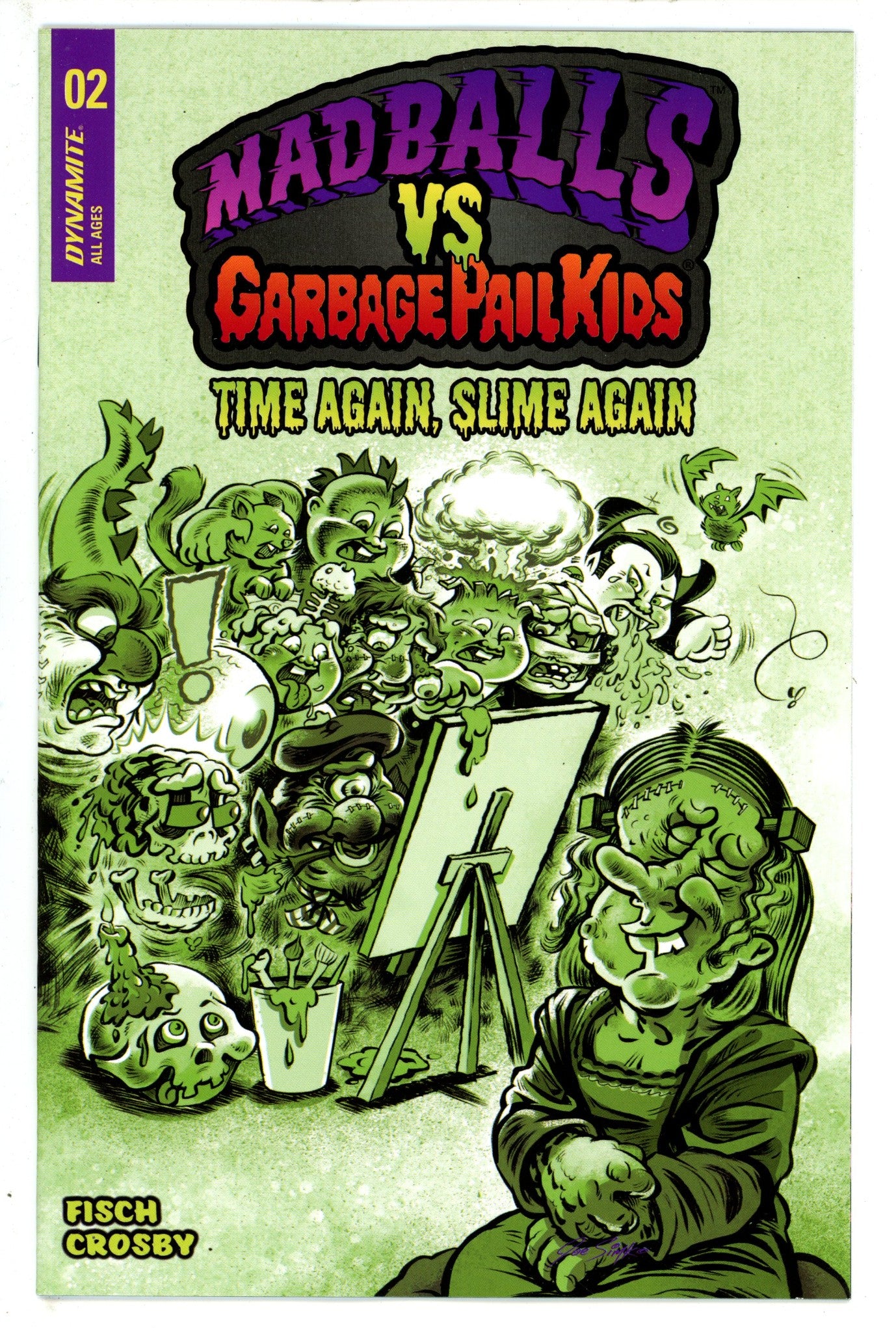 Madballs Vs Garbage Pail Kids Slime Again 2 Crosby Green Incentive Variant (2023)