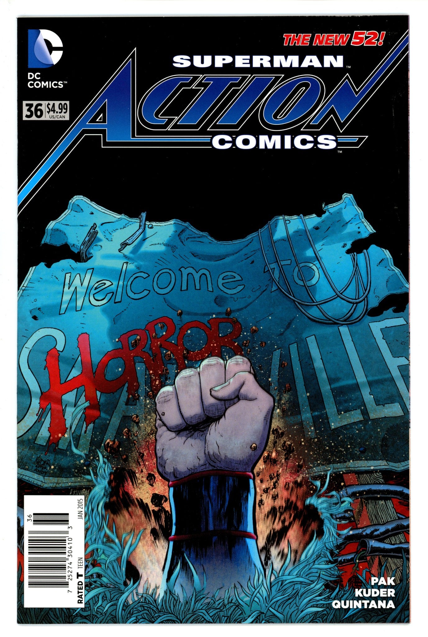 Action Comics Vol 2 36 Newsstand NM-