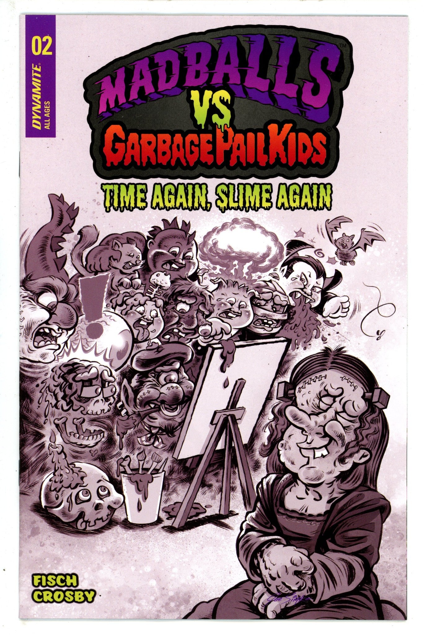 Madballs Vs Garbage Pail Kids Slime Again 2 Crosby B&W Incentive Variant (2023)