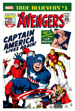 True Believers: Kirby 100th - Avengers: Captain America Lives Again! 1 VF/NM (2017)