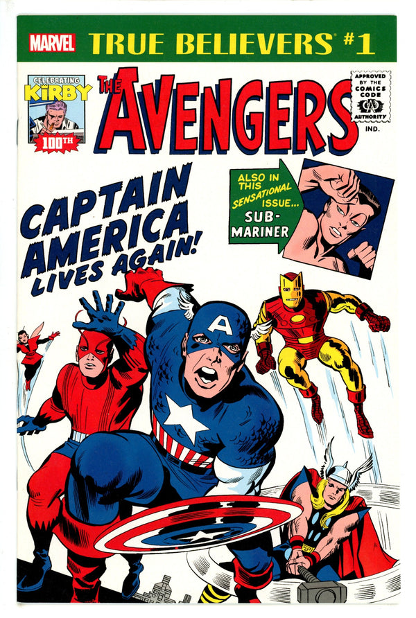 True Believers: Kirby 100th - Avengers: Captain America Lives Again! 1 VF/NM (2017)