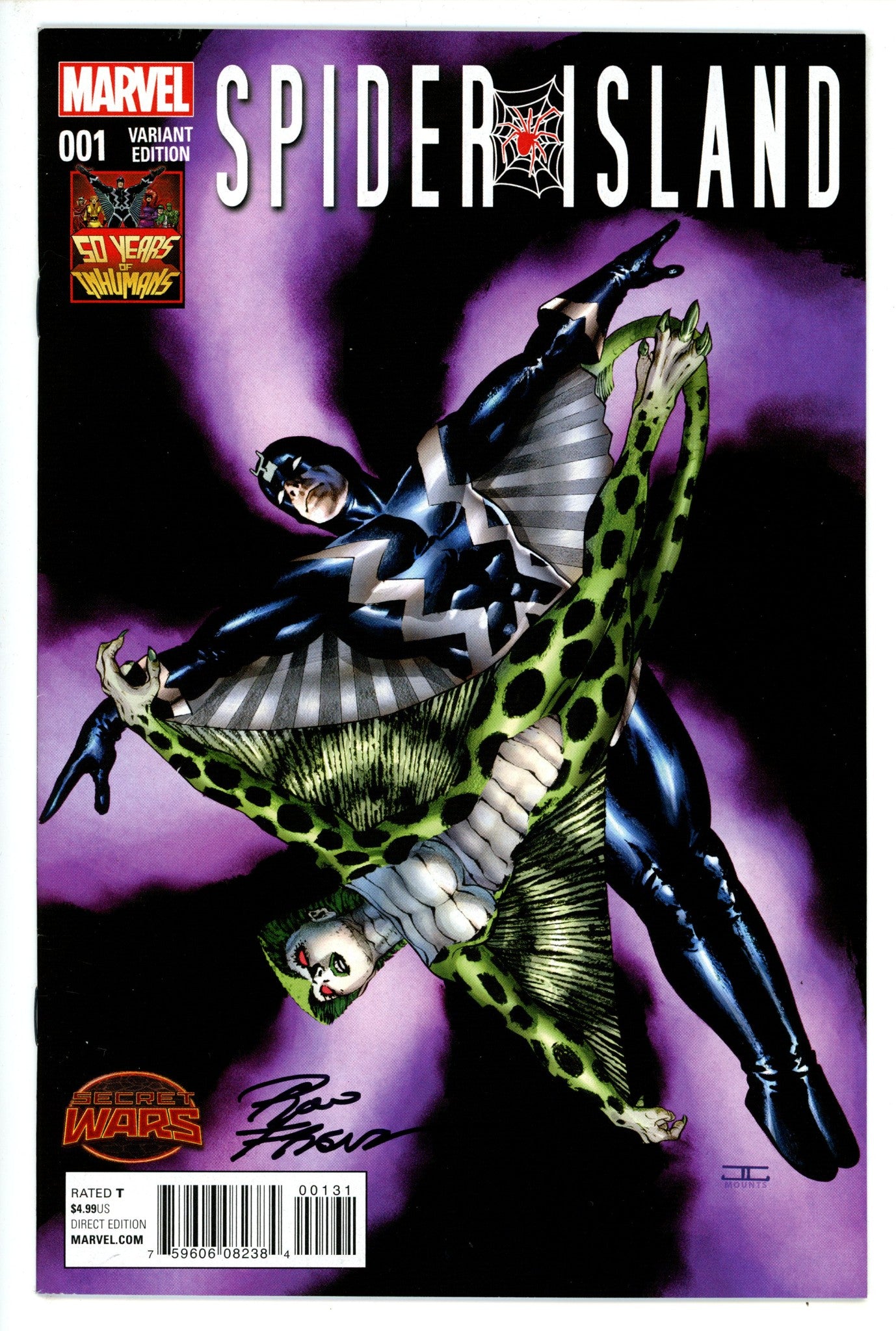 Spider-Island 1 Cassaday Variant, Signed Frenz