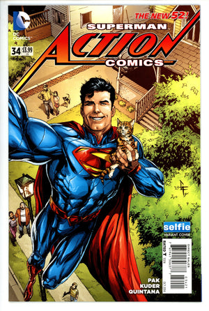 Action Comics Vol 2 34 Frank Selfie Variant