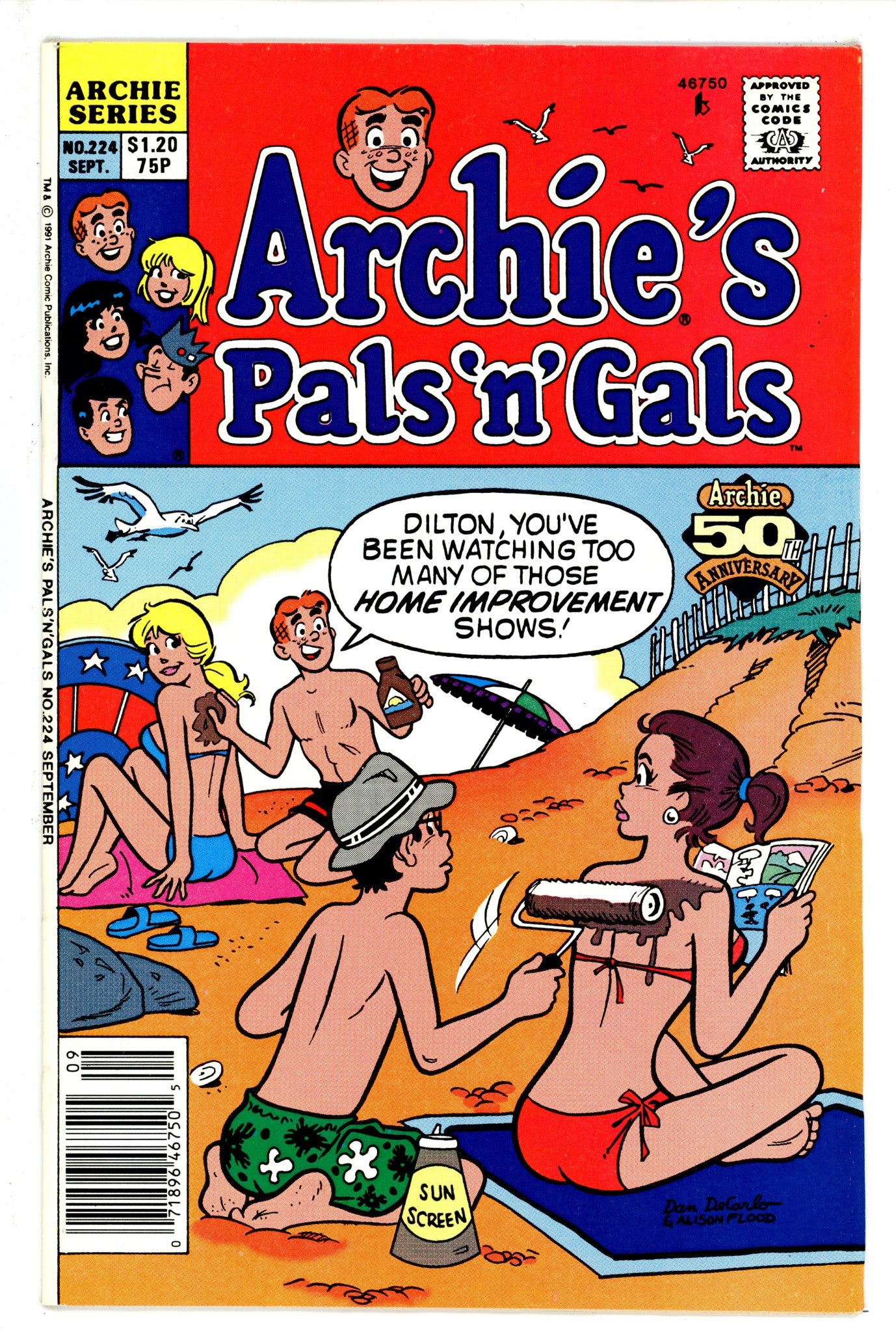 Archie's Pals 'n' Gals 224 Canadian Price Variant VF (1991)