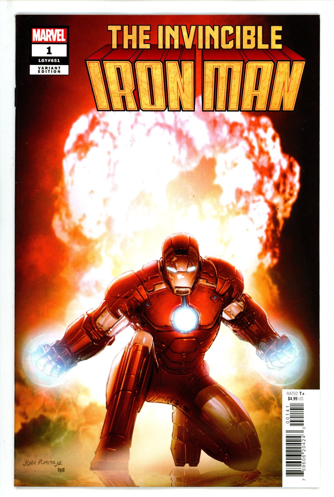 Invincible Iron Man Vol 4 1 Jr Hidden Gem Incentive Variant NM- (2022)