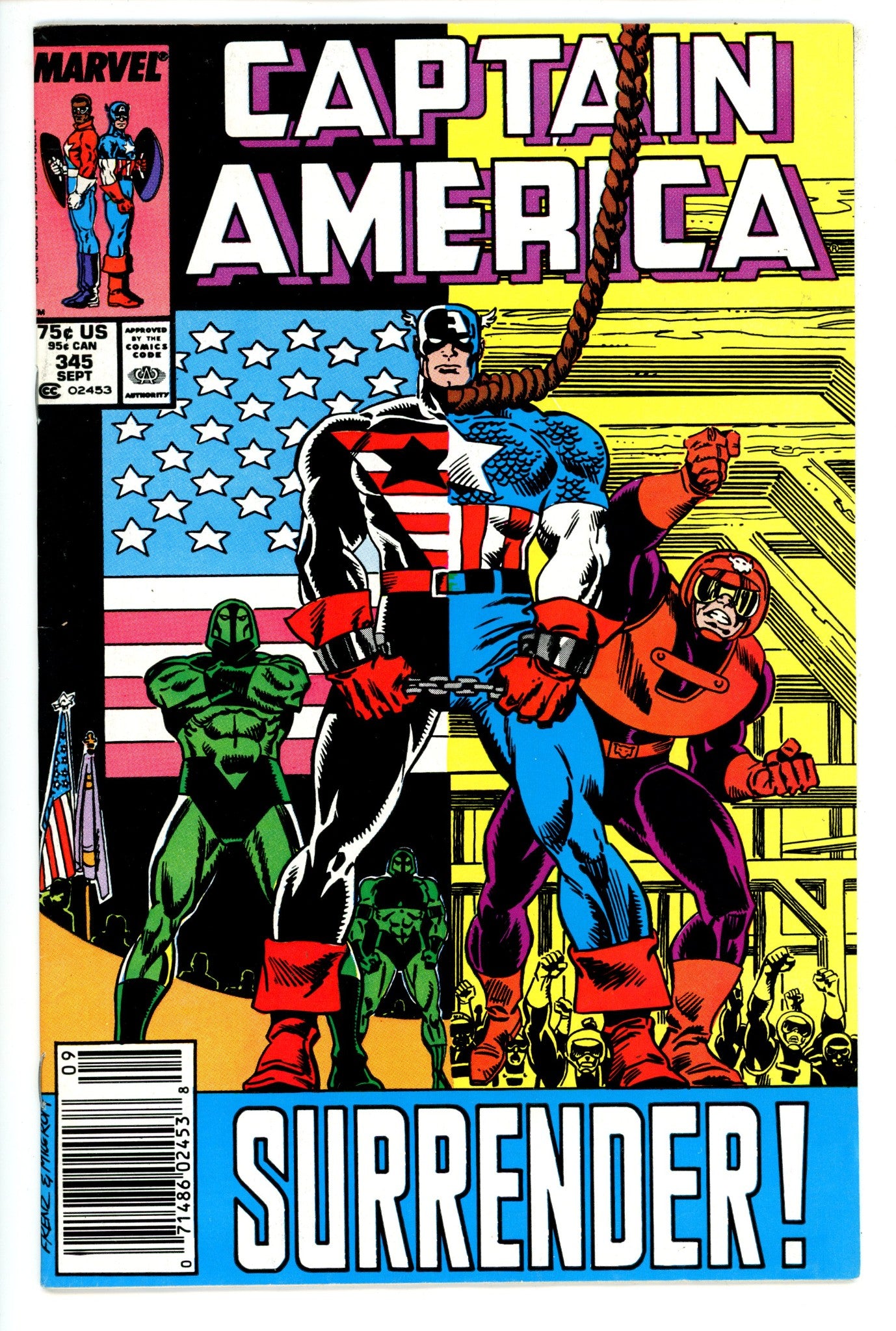 Captain America Vol 1 345 Newsstand VF+