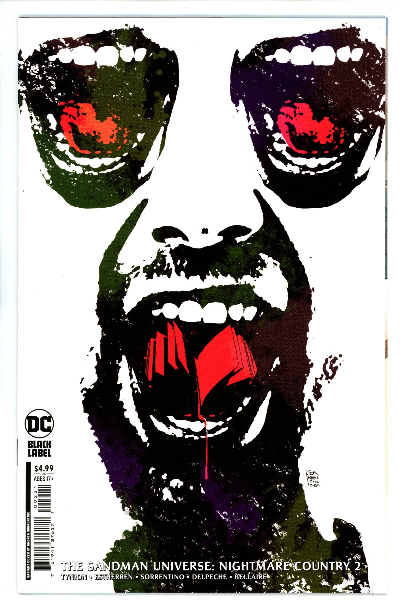 Sandman Universe Nightmare Country 2 Sorrentino Variant (2022)