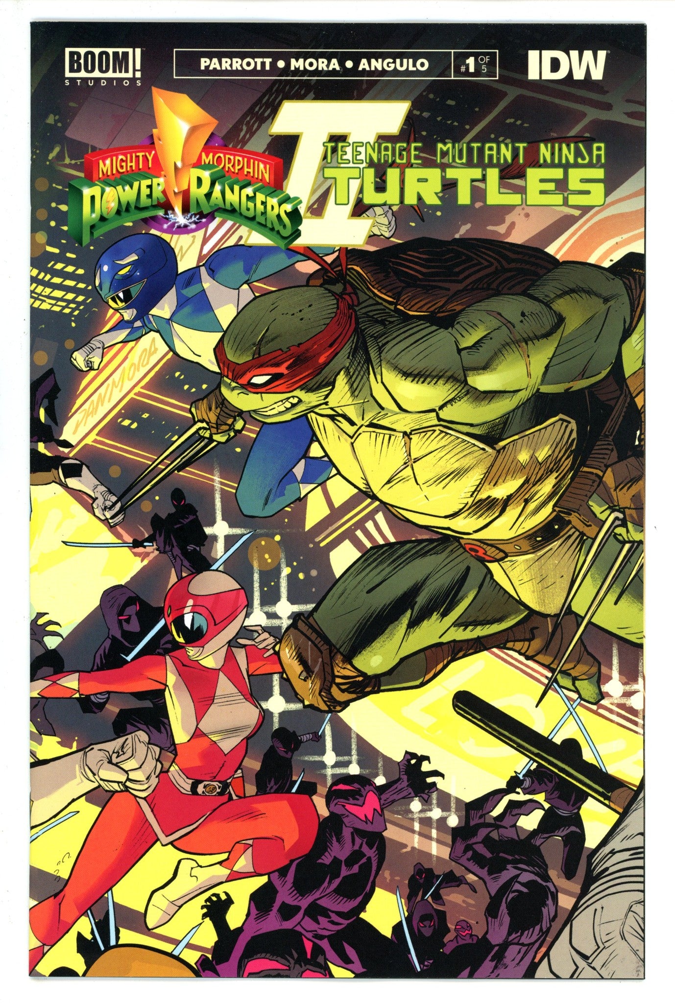 Mighty Morphin Power Rangers / Teenage Mutant Ninja Turtles II 1 Mora Connecting Variant (2022)