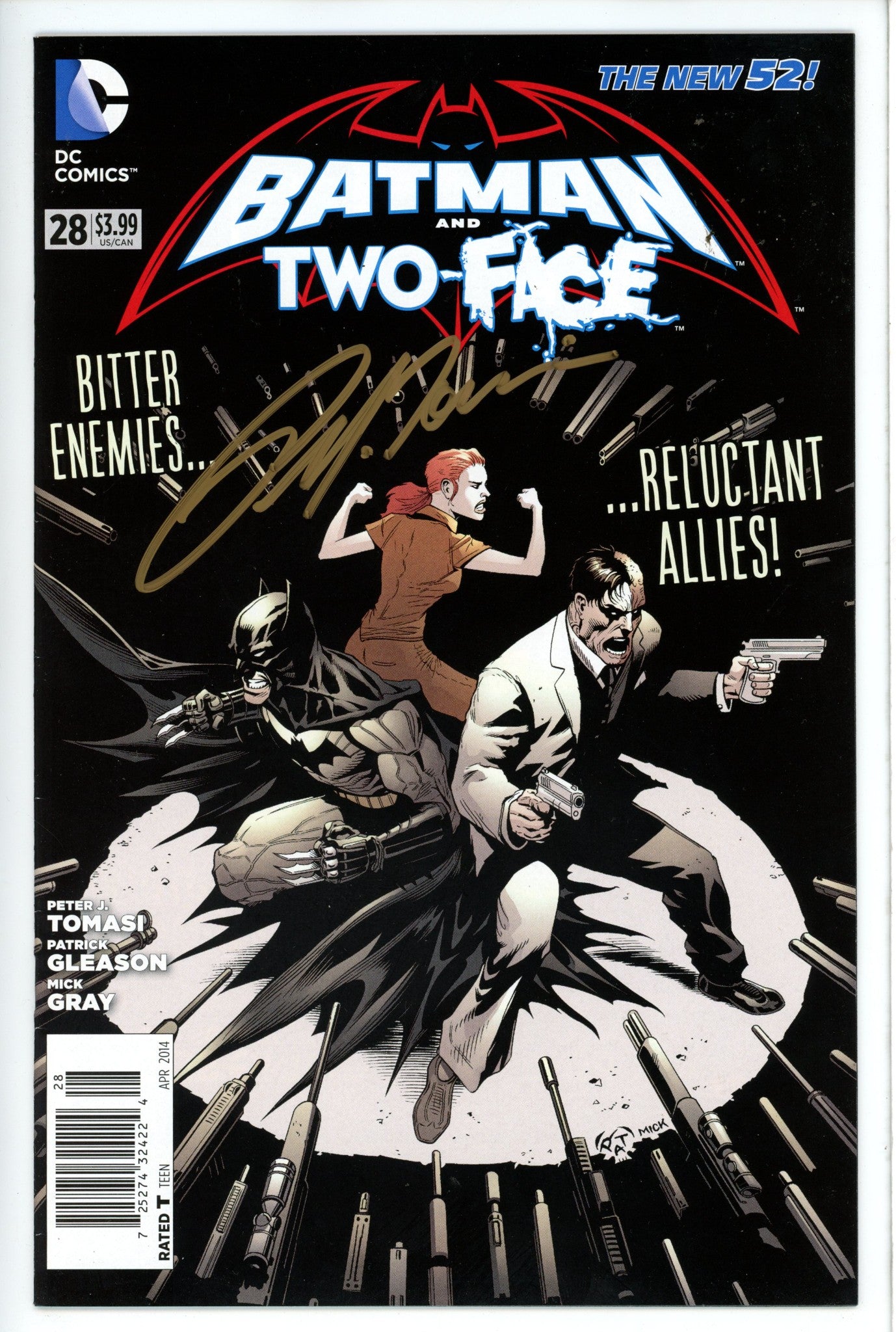 Batman and Robin 28 Newsstand Signed NM-DC-CaptCan Comics Inc