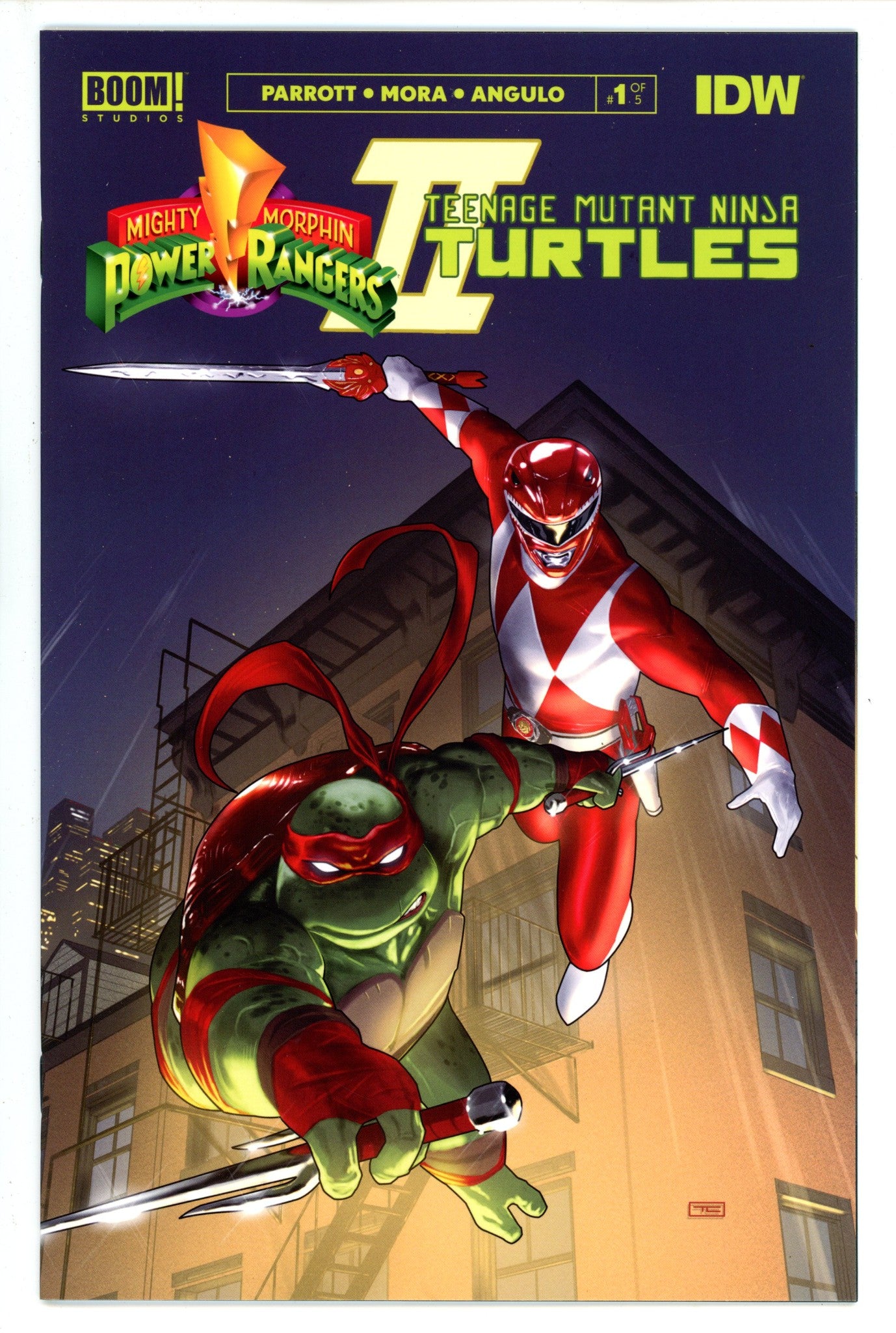 Mighty Morphin Power Rangers / Teenage Mutant Ninja Turtles II 1 Cardstock Variant (2022)