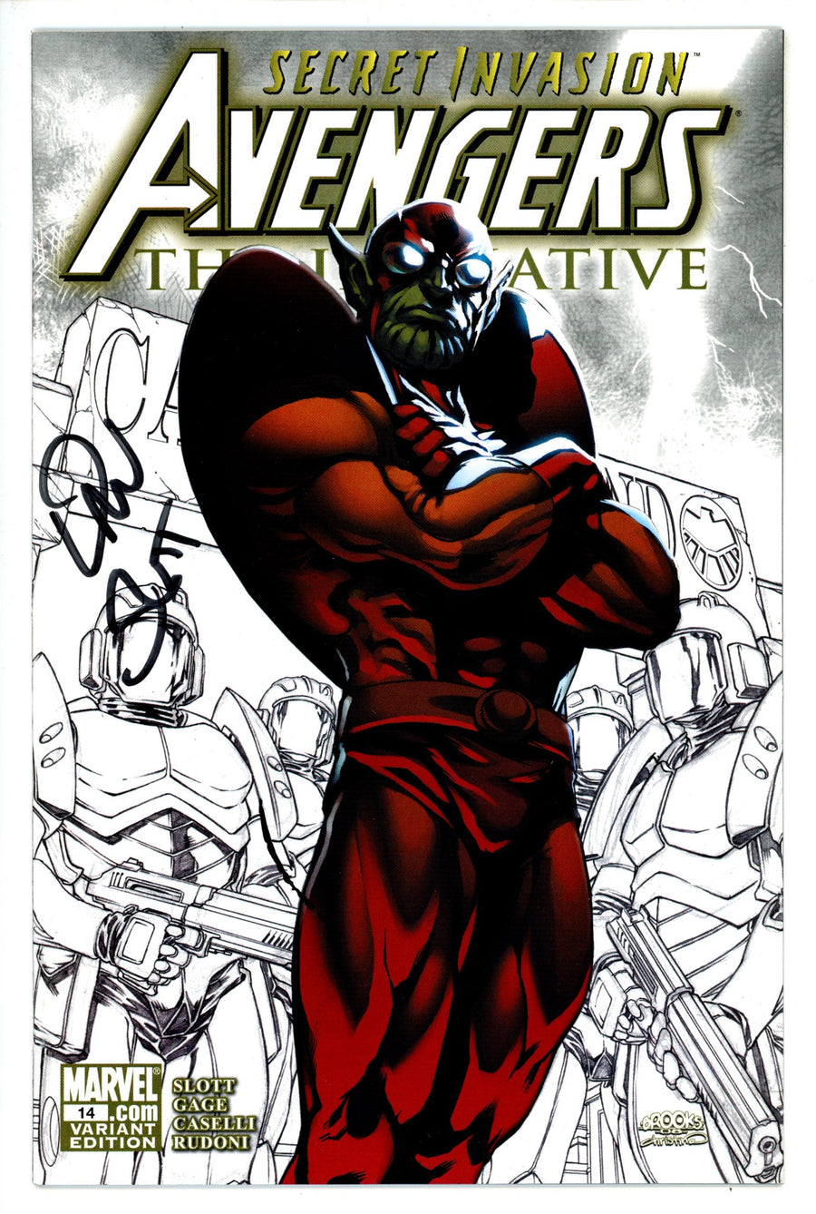 Avengers: The Initiative 14 Brooks Variant Signed Slott NM
