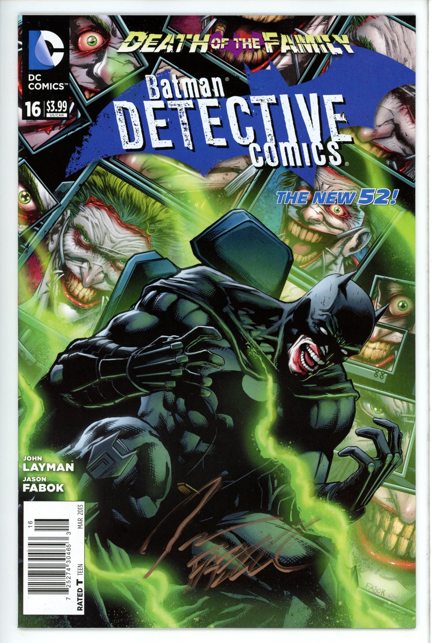 Detective Comics Vol 2 16 Newsstand Signed NM+-DC-CaptCan Comics Inc